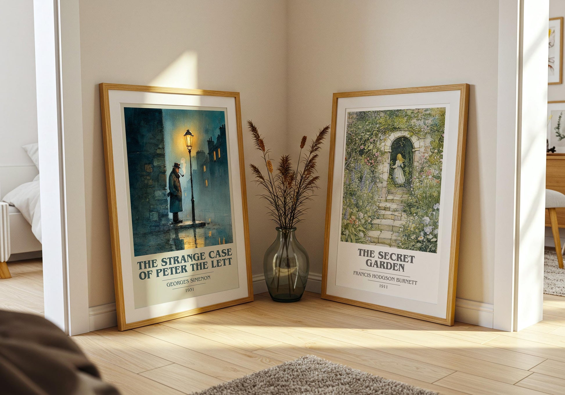 The Strange Case of Peter the Lett book cover poster paired in gallery wall – literary art prints