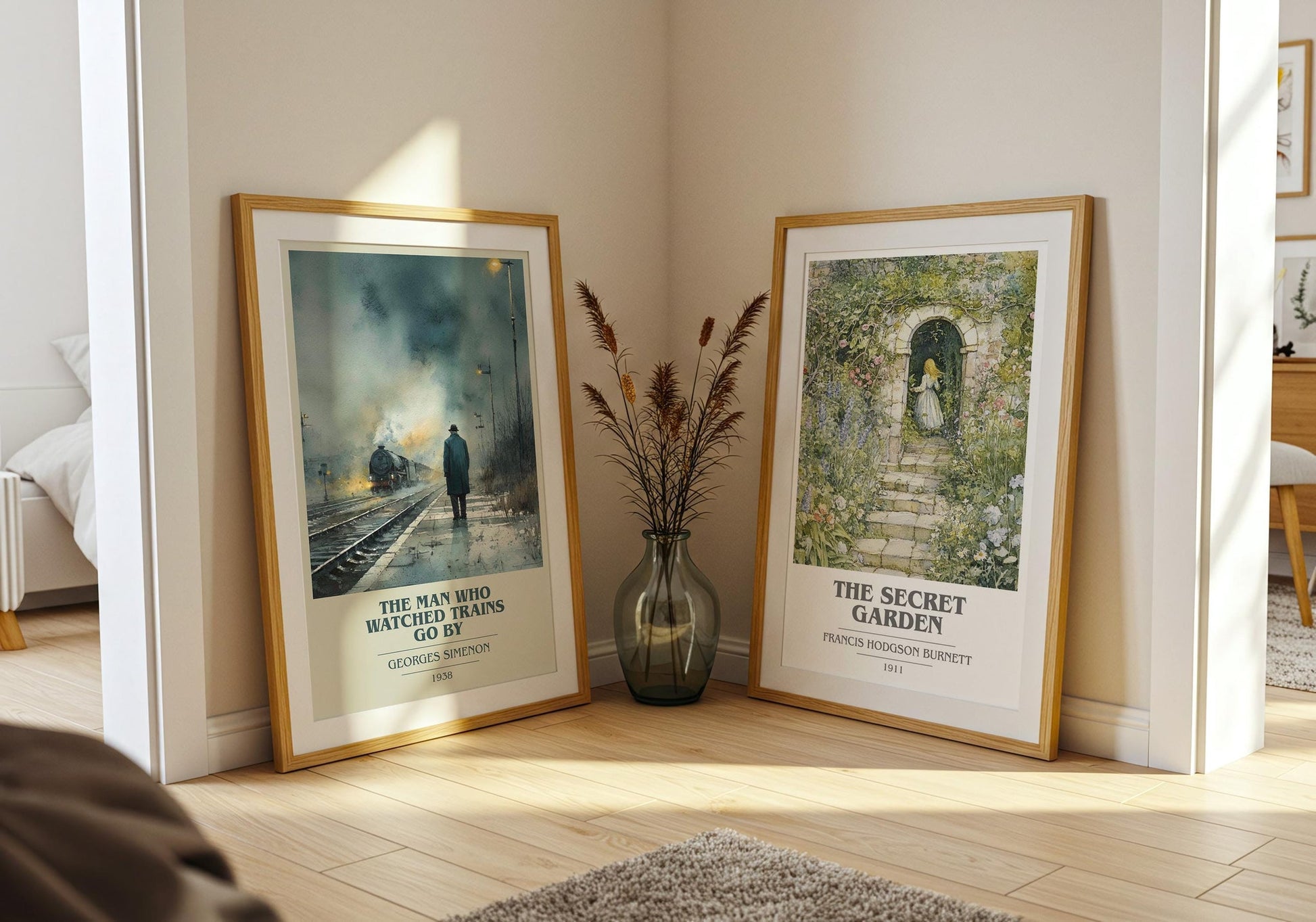 The Bells of Bicêtre book cover poster paired in gallery wall – literary art prints