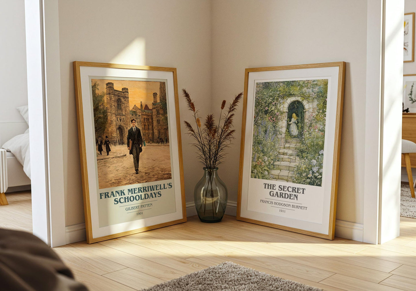 Frank Merriwell's Schooldays book cover poster paired in gallery wall – literary art prints