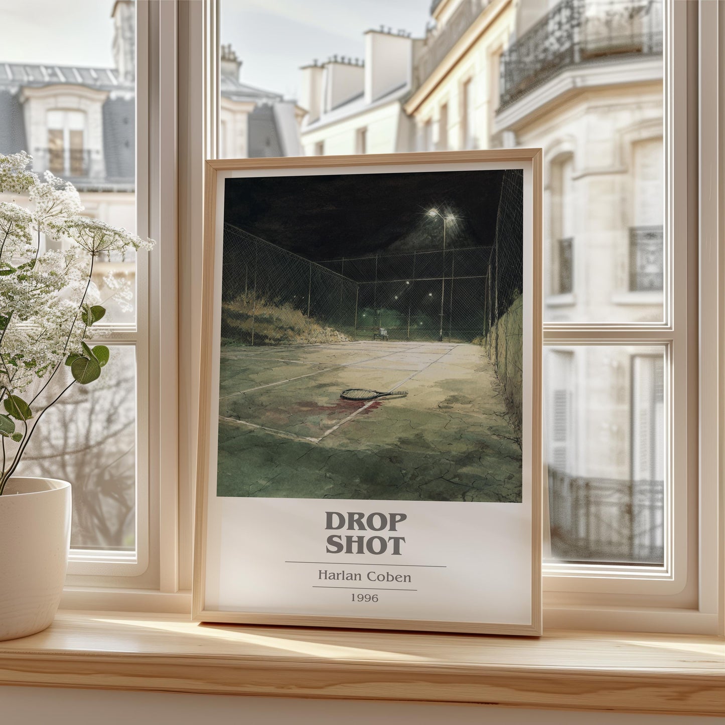 Drop Shot by Harlan Coben | Book Poster | Literary Art Gift For Book Lover | Novel Inspired Wall Art | Free Delivery