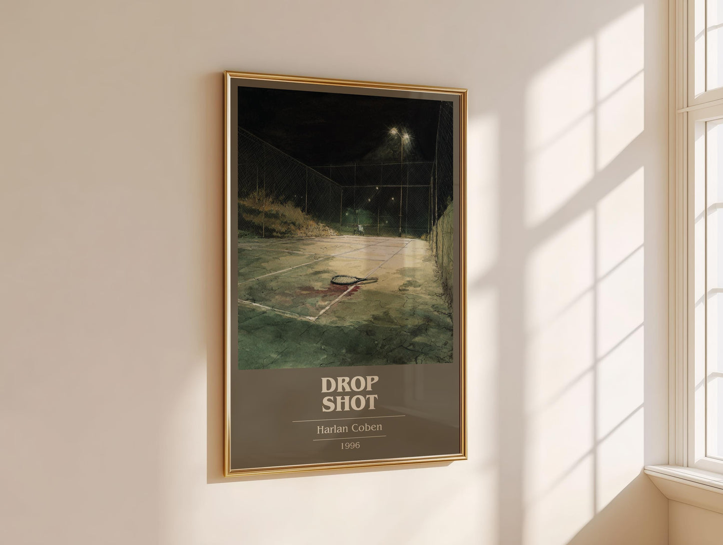 Drop Shot by Harlan Coben | Book Poster | Literary Art Gift For Book Lover | Novel Inspired Wall Art | Free Delivery