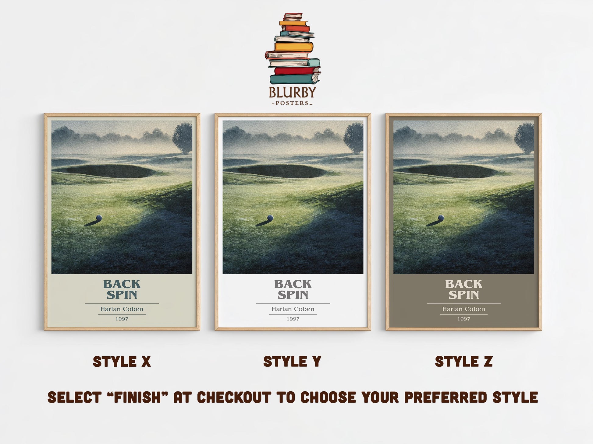 Back Spin by Harlan Coben | Book Poster | Literary Art Gift For Book Lover | Novel Inspired Wall Art | Free Delivery