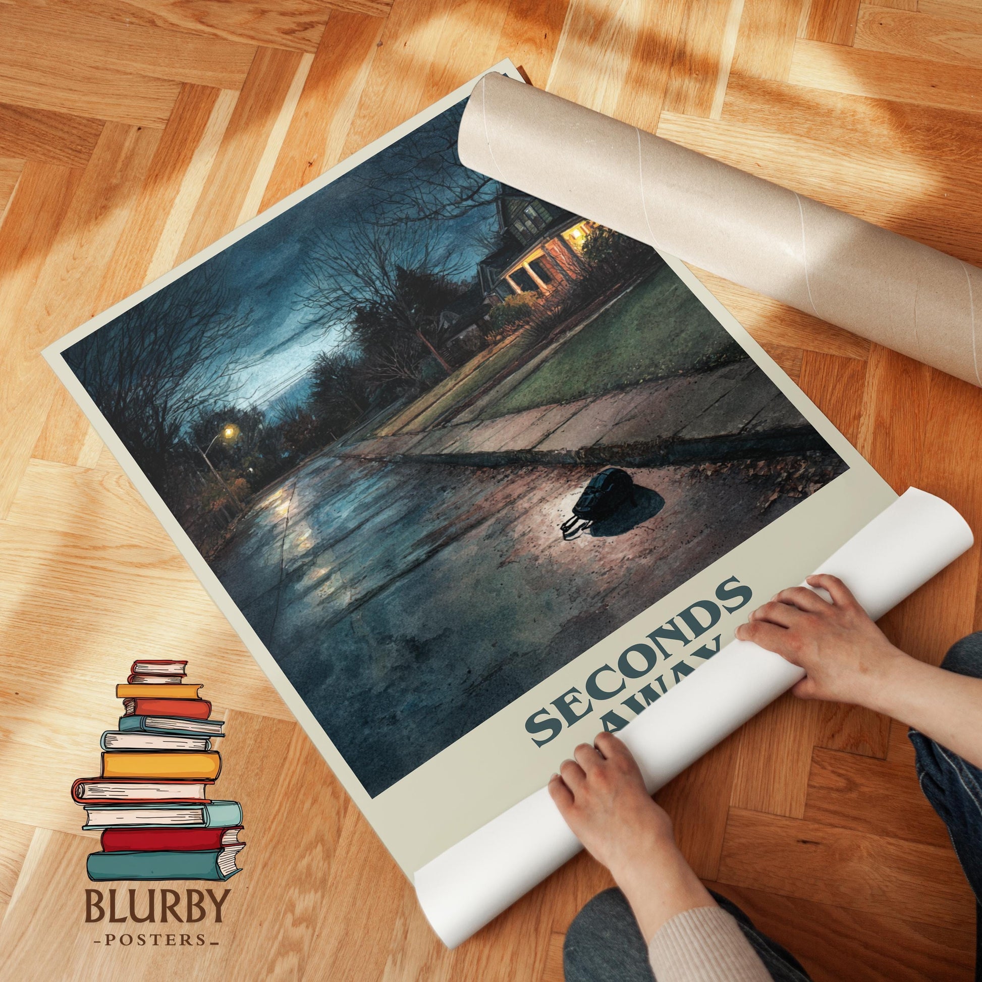 Seconds Away by Harlan Coben | Book Poster | Literary Art Gift For Book Lover | Novel Inspired Wall Art | Free Delivery