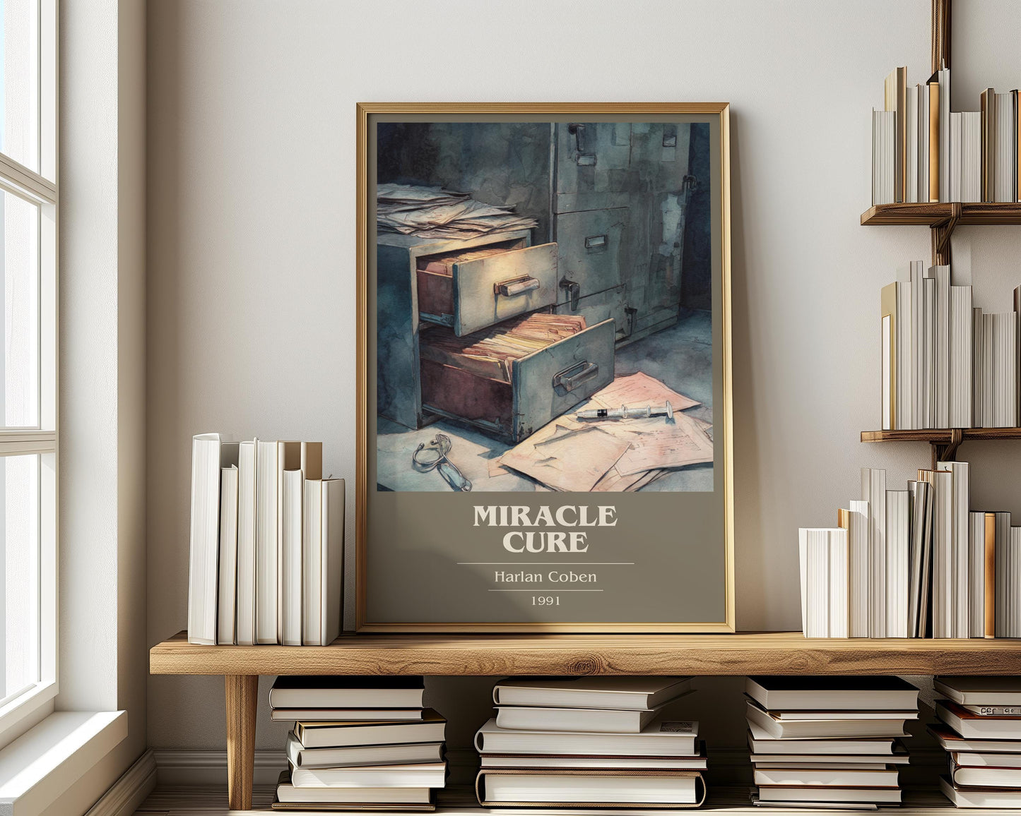 Miracle Cure by Harlan Coben | Book Poster | Literary Art Gift For Book Lover | Novel Inspired Wall Art | Free Delivery