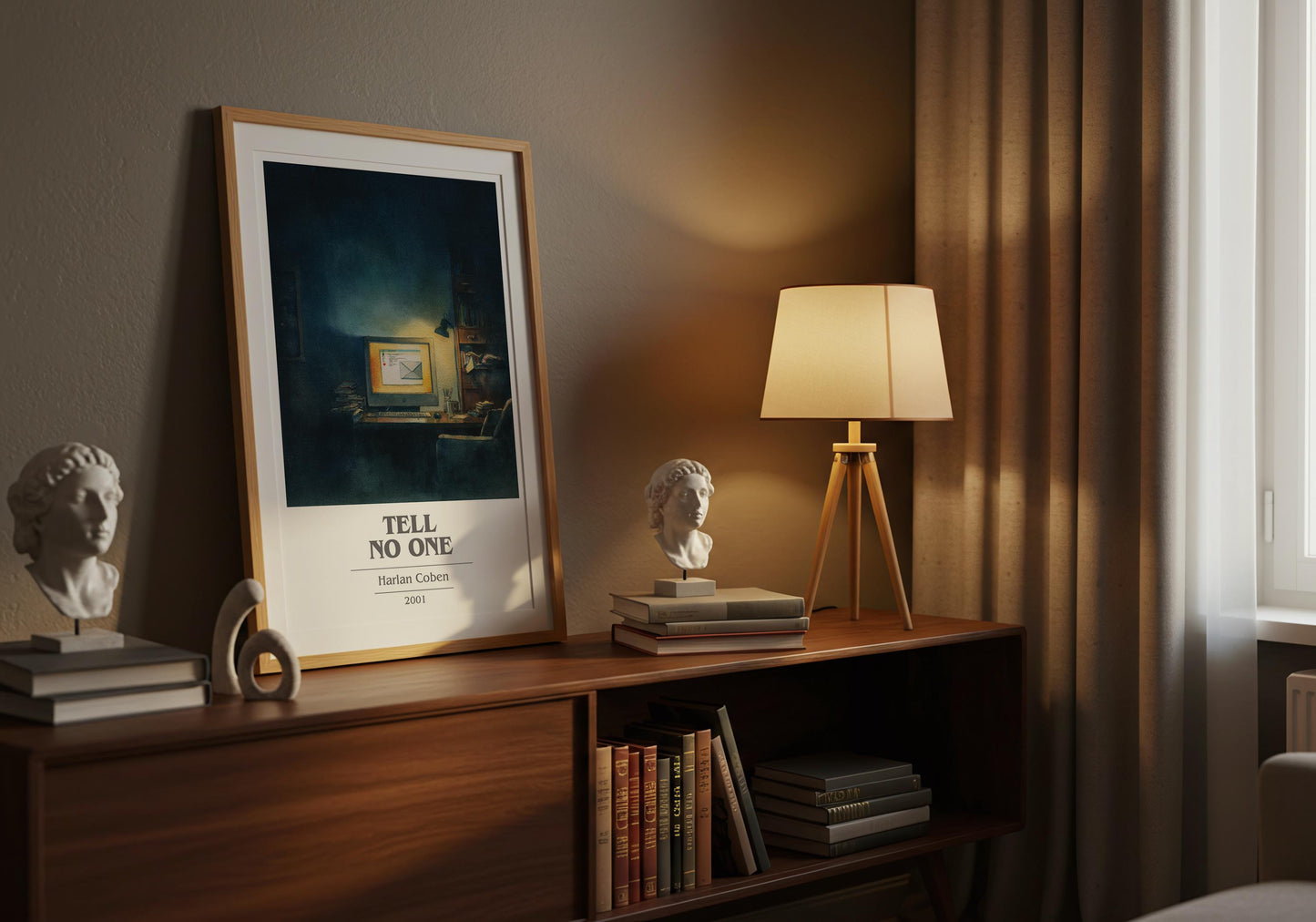 Tell No One by Harlan Coben | Book Poster | Literary Art Gift For Book Lover | Novel Inspired Wall Art | Free Delivery