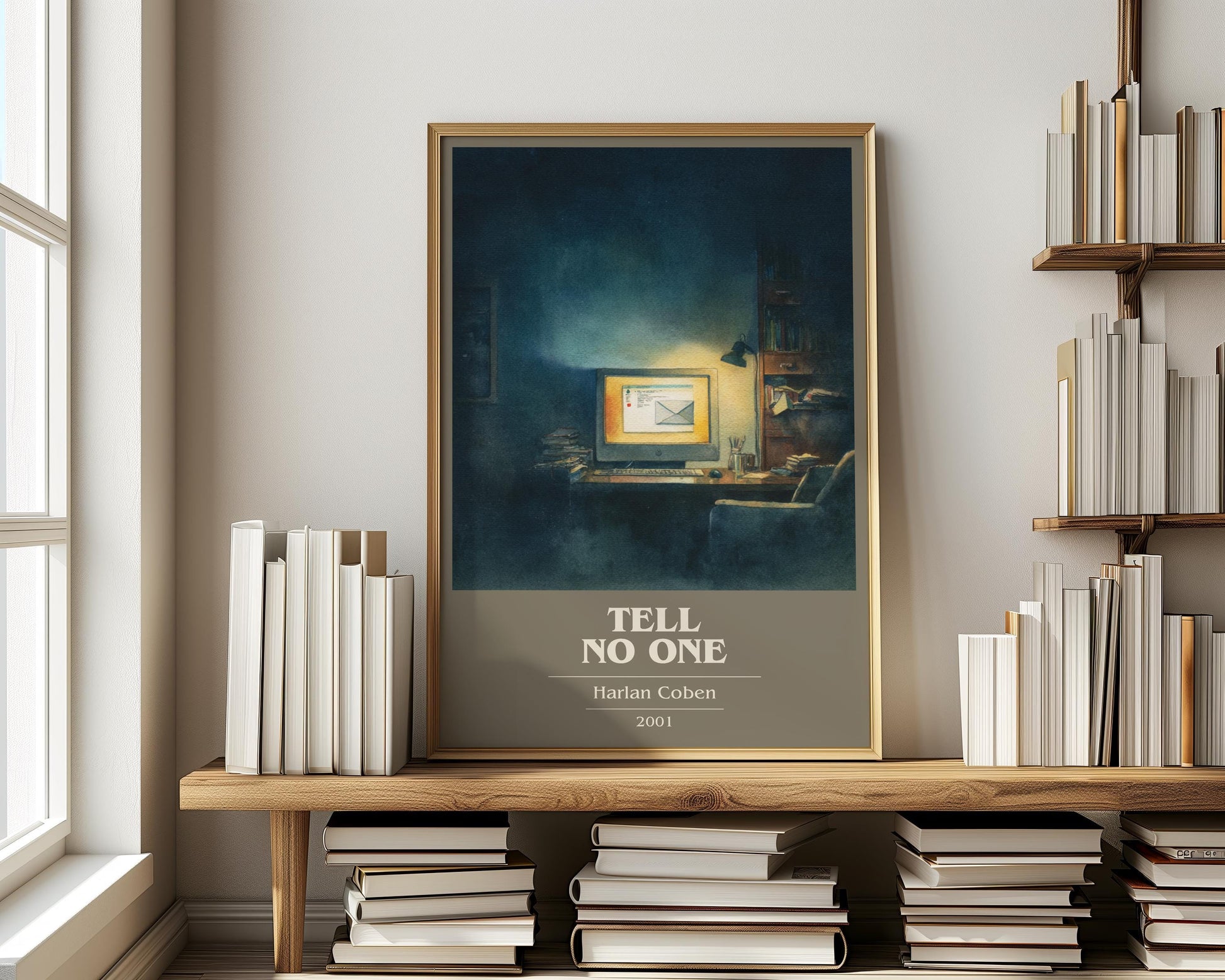 Tell No One by Harlan Coben | Book Poster | Literary Art Gift For Book Lover | Novel Inspired Wall Art | Free Delivery