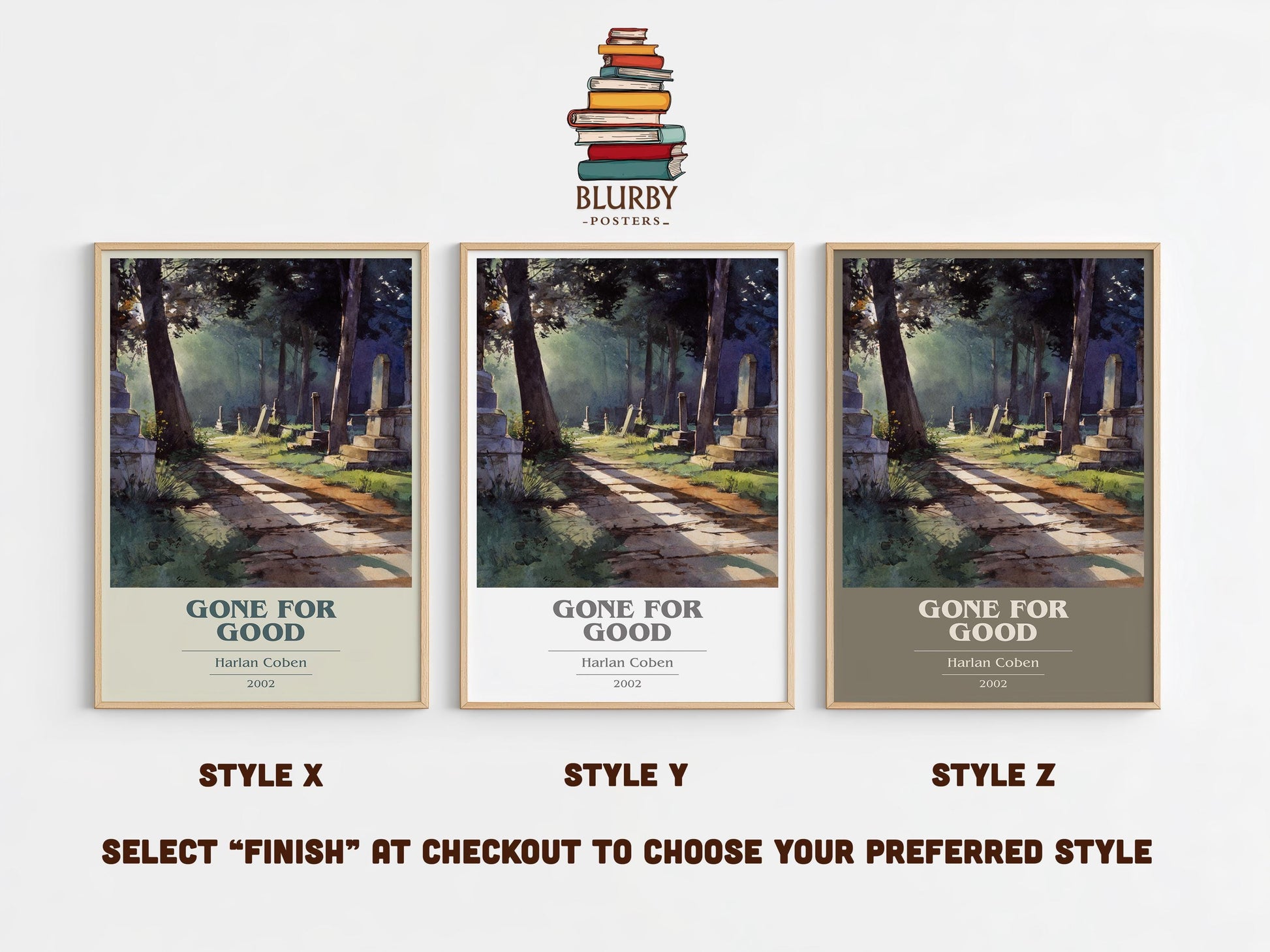 Gone for Good book cover poster colour and style options – Harlan Coben book art