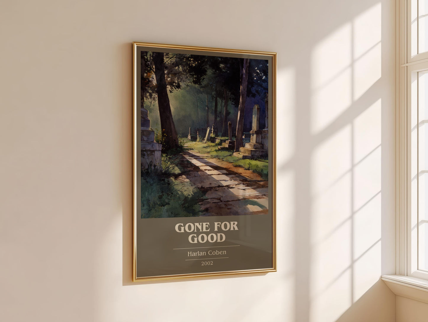 Gone for Good book cover book poster framed on wall – thriller wall art