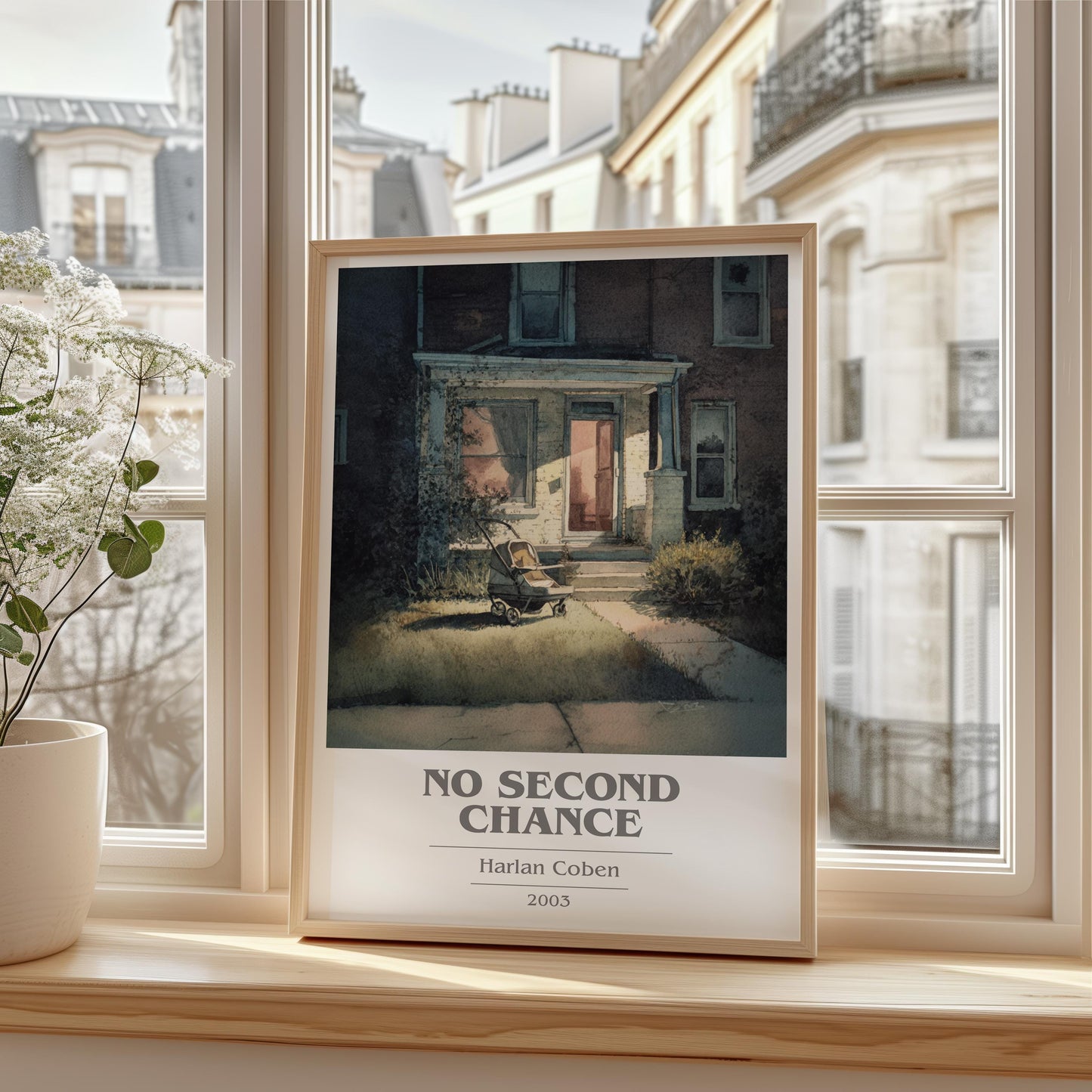 No Second Chance by Harlan Coben | Book Poster | Literary Art Gift For Book Lover | Novel Inspired Wall Art | Free Delivery