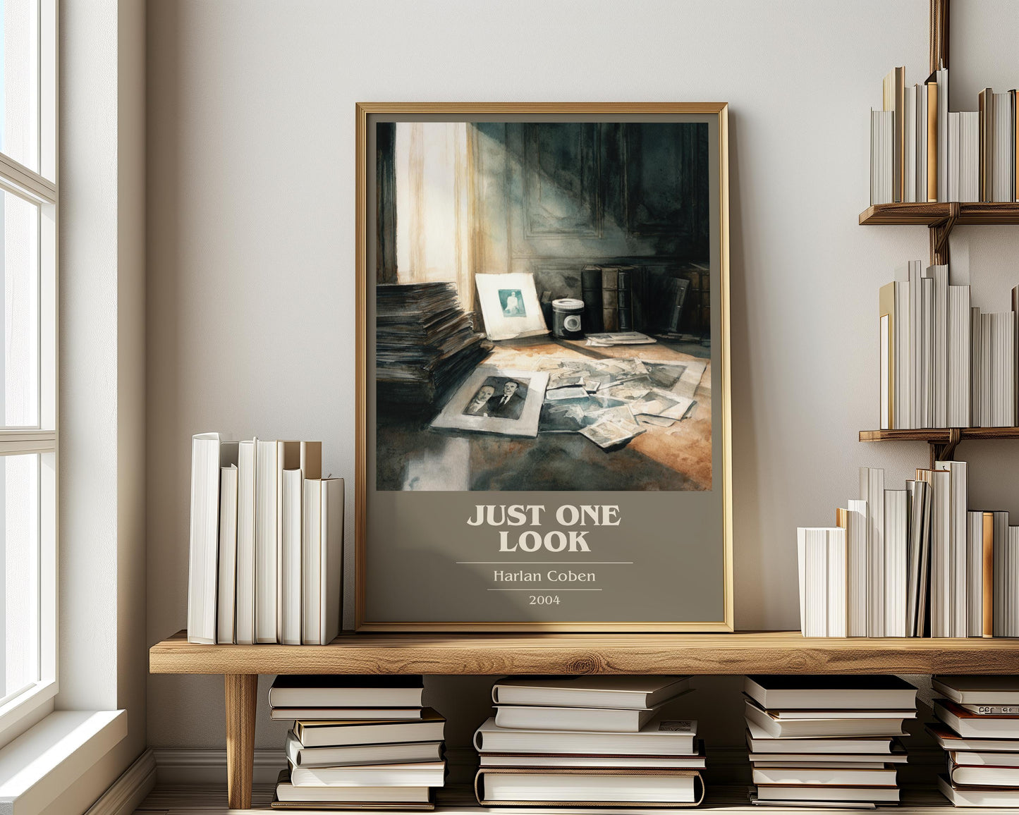 Just One Look by Harlan Coben | Book Poster | Literary Art Gift For Book Lover | Novel Inspired Wall Art | Free Delivery