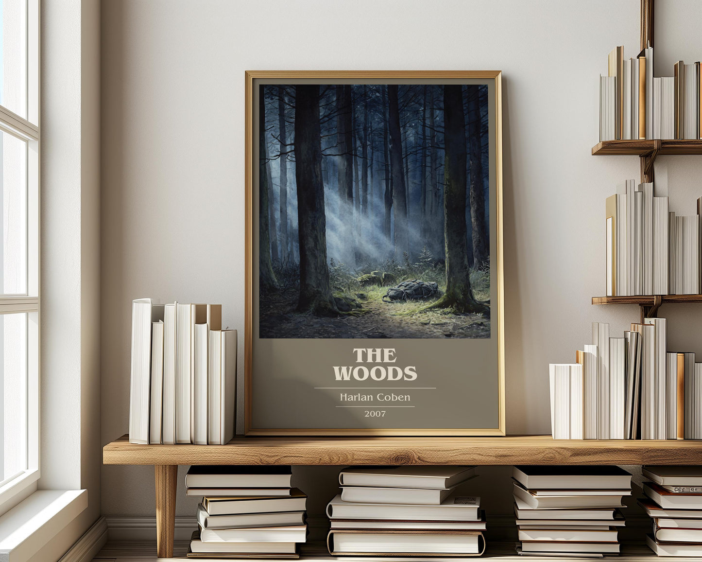 The Woods by Harlan Coben | Book Poster | Literary Art Gift For Book Lover | Novel Inspired Wall Art | Free Delivery