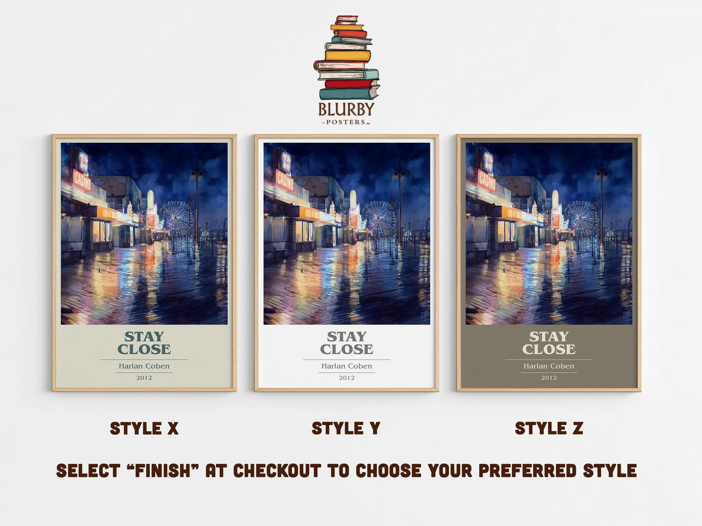 Stay Close by Harlan Coben | Book Poster | Literary Art Gift For Book Lover | Novel Inspired Wall Art | Free Delivery