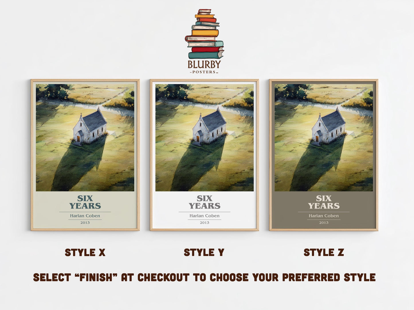 Six Years by Harlan Coben | Book Poster | Literary Art Gift For Book Lover | Novel Inspired Wall Art | Free Delivery