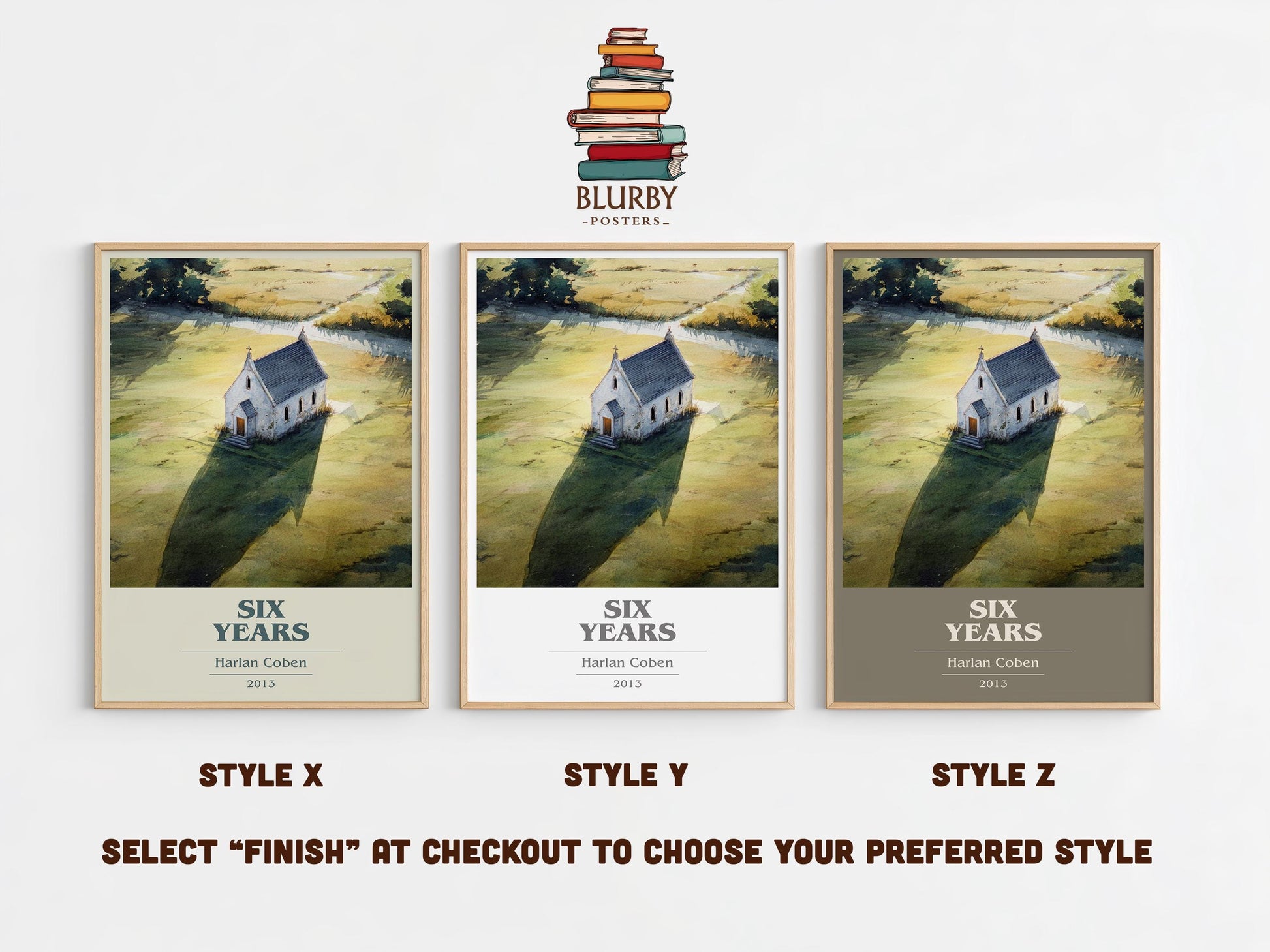 Six Years by Harlan Coben | Book Poster | Literary Art Gift For Book Lover | Novel Inspired Wall Art | Free Delivery