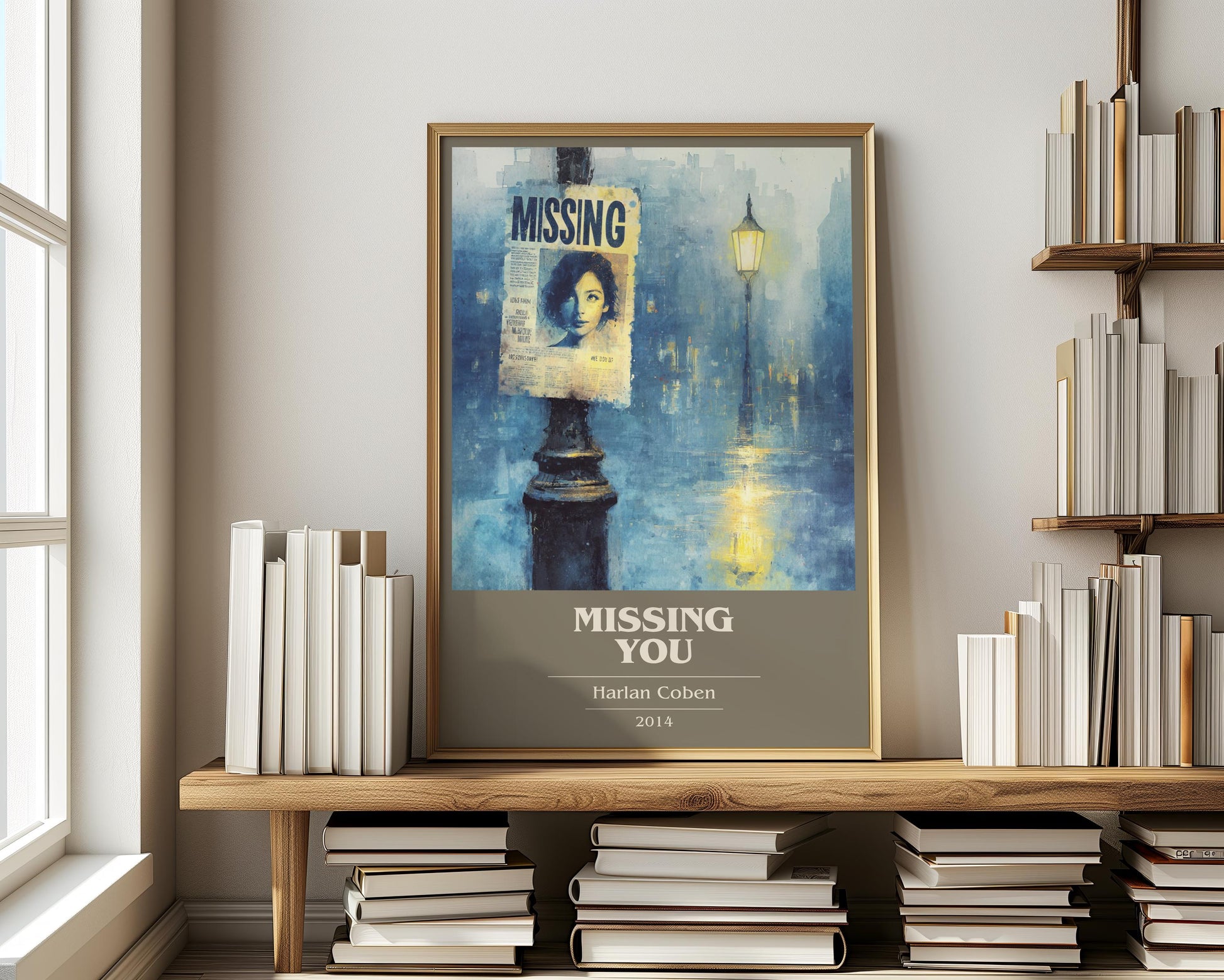 Missing You by Harlan Coben | Book Poster | Literary Art Gift For Book Lover | Novel Inspired Wall Art | Free Delivery