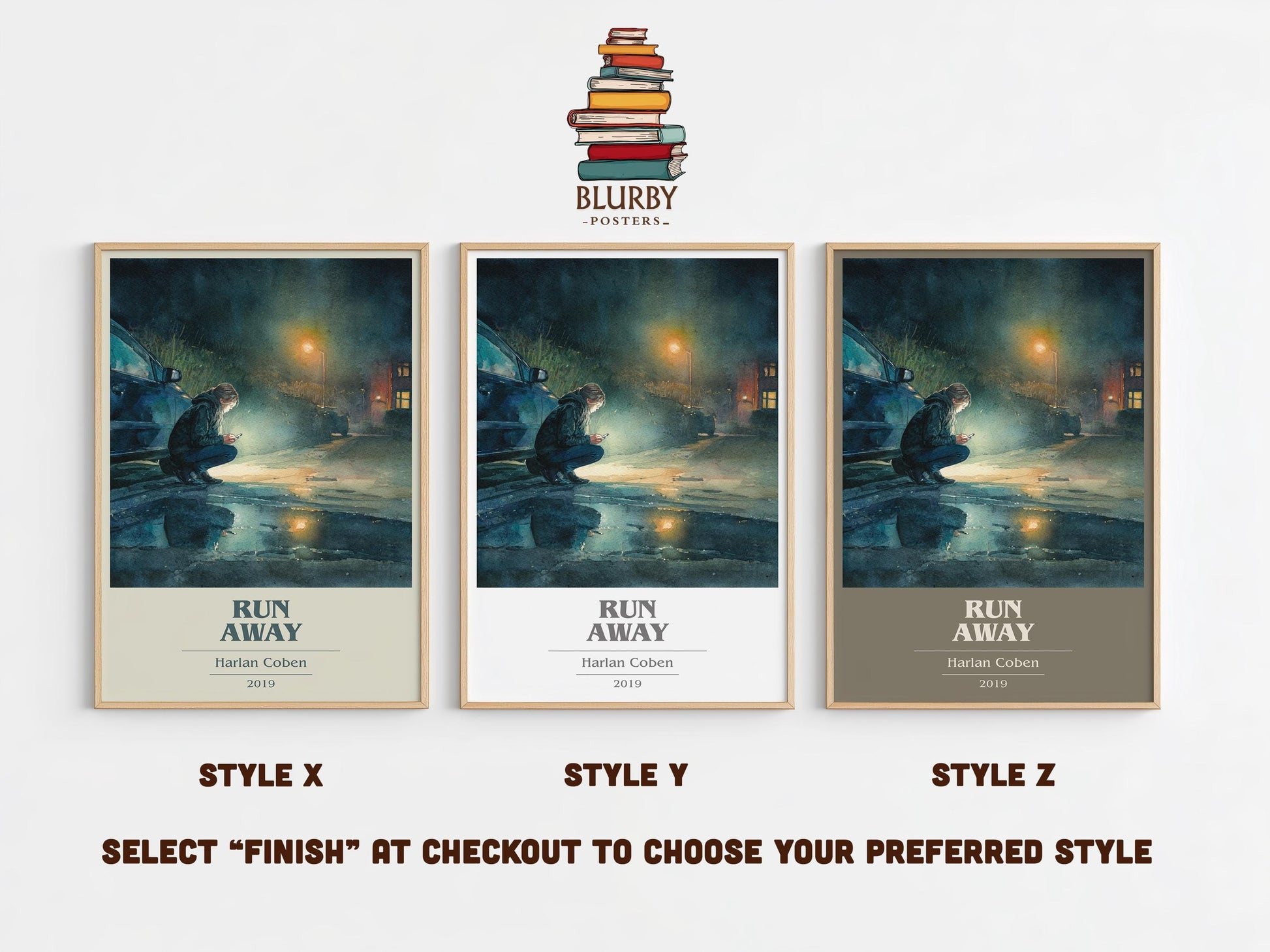 Run Away by Harlan Coben | Book Poster | Literary Art Gift For Book Lover | Novel Inspired Wall Art | Free Delivery