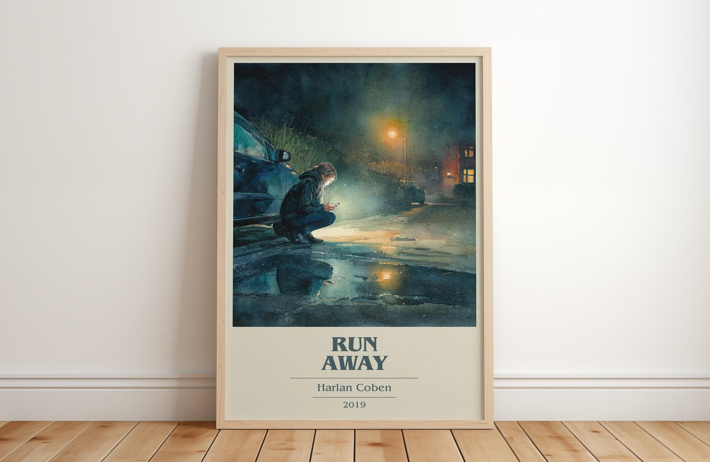 Run Away by Harlan Coben | Book Poster | Literary Art Gift For Book Lover | Novel Inspired Wall Art | Free Delivery