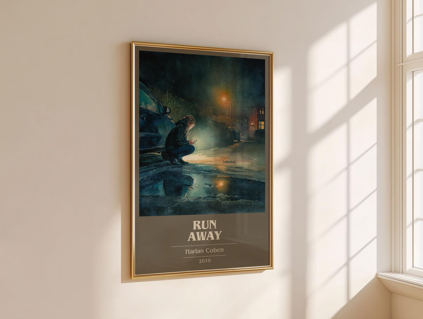 Run Away by Harlan Coben | Book Poster | Literary Art Gift For Book Lover | Novel Inspired Wall Art | Free Delivery