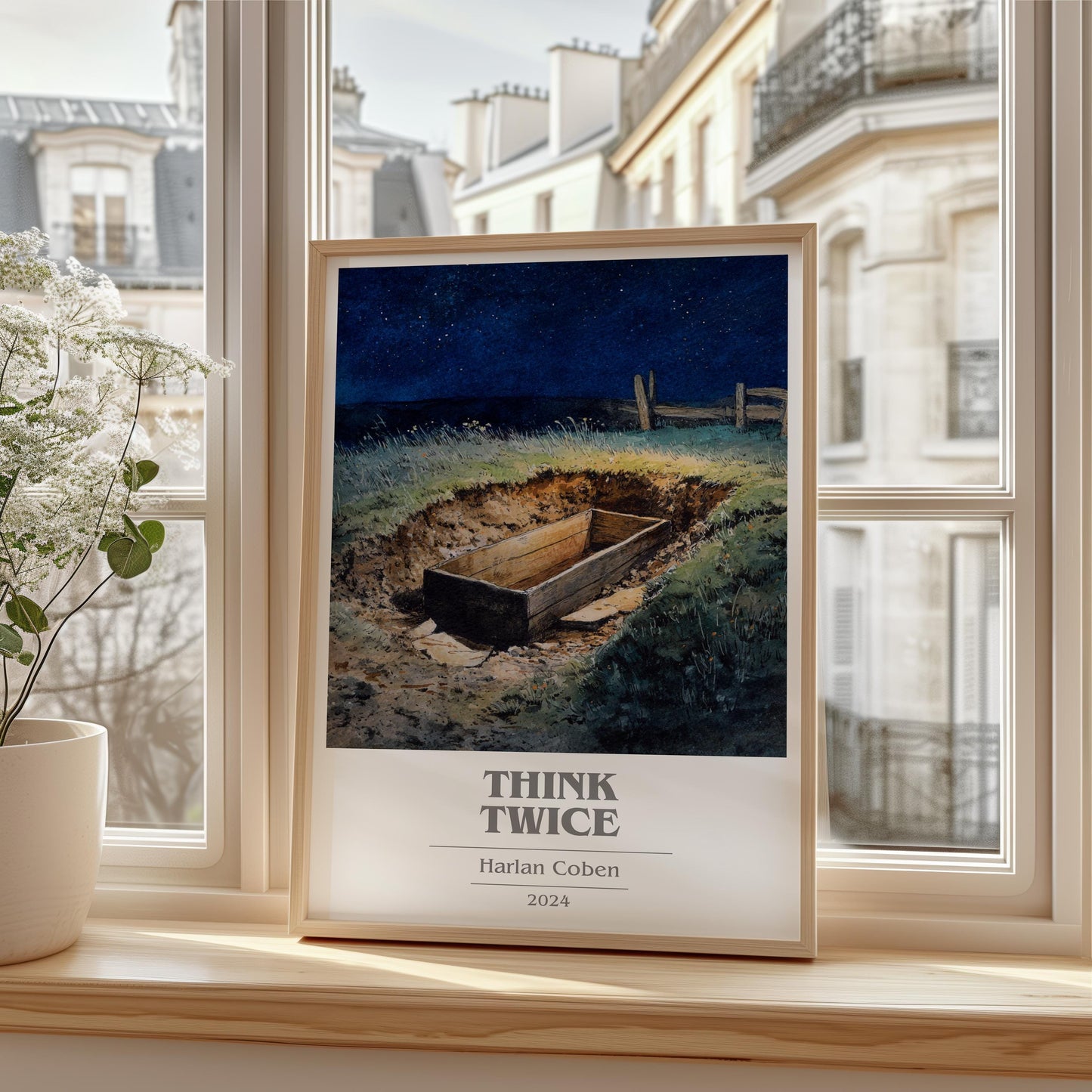 Think Twice by Harlan Coben | Book Poster | Literary Art Gift For Book Lover | Novel Inspired Wall Art | Free Delivery