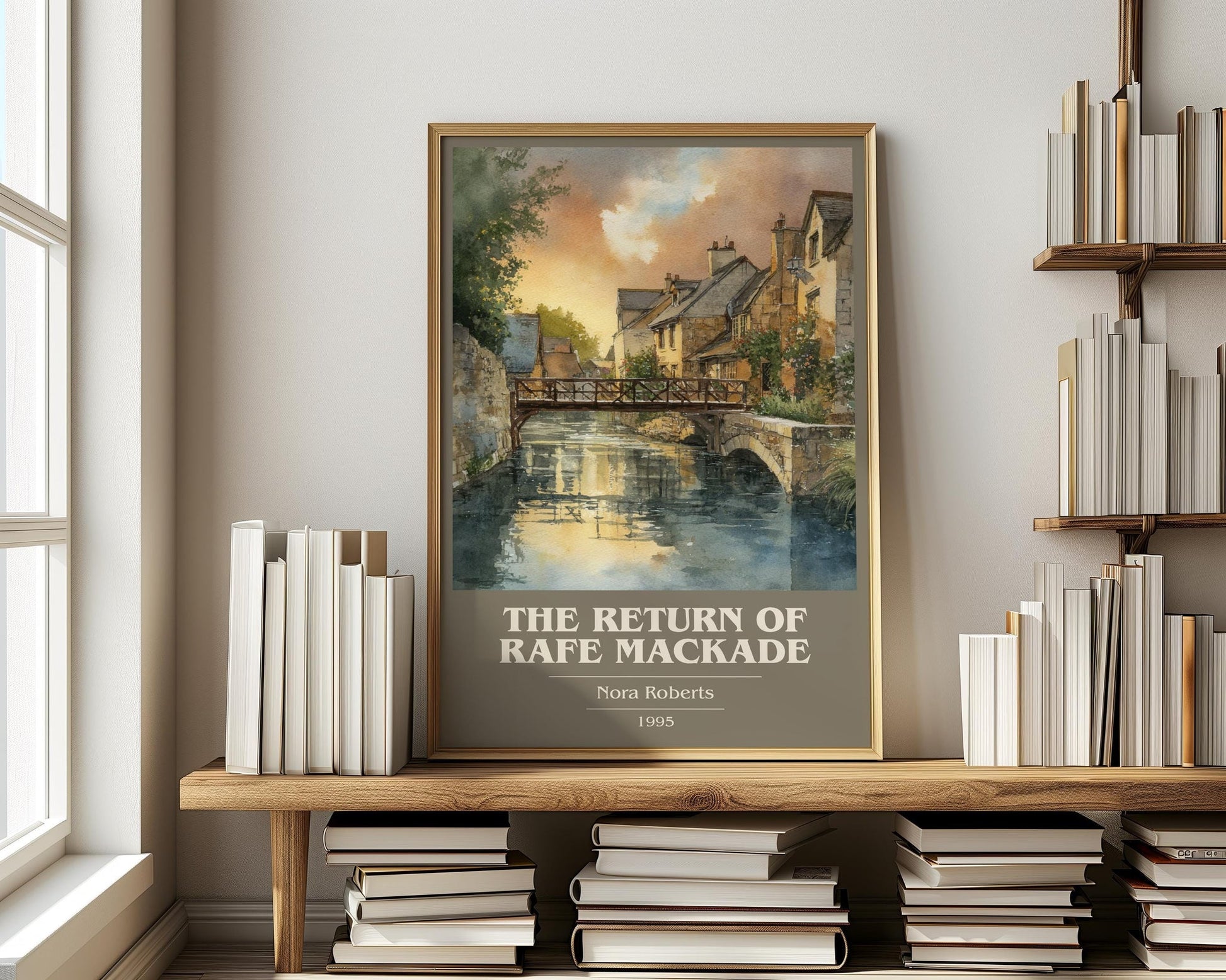 The Return of Rafe MacKade book cover print on bookshelf – Nora Roberts fan gift