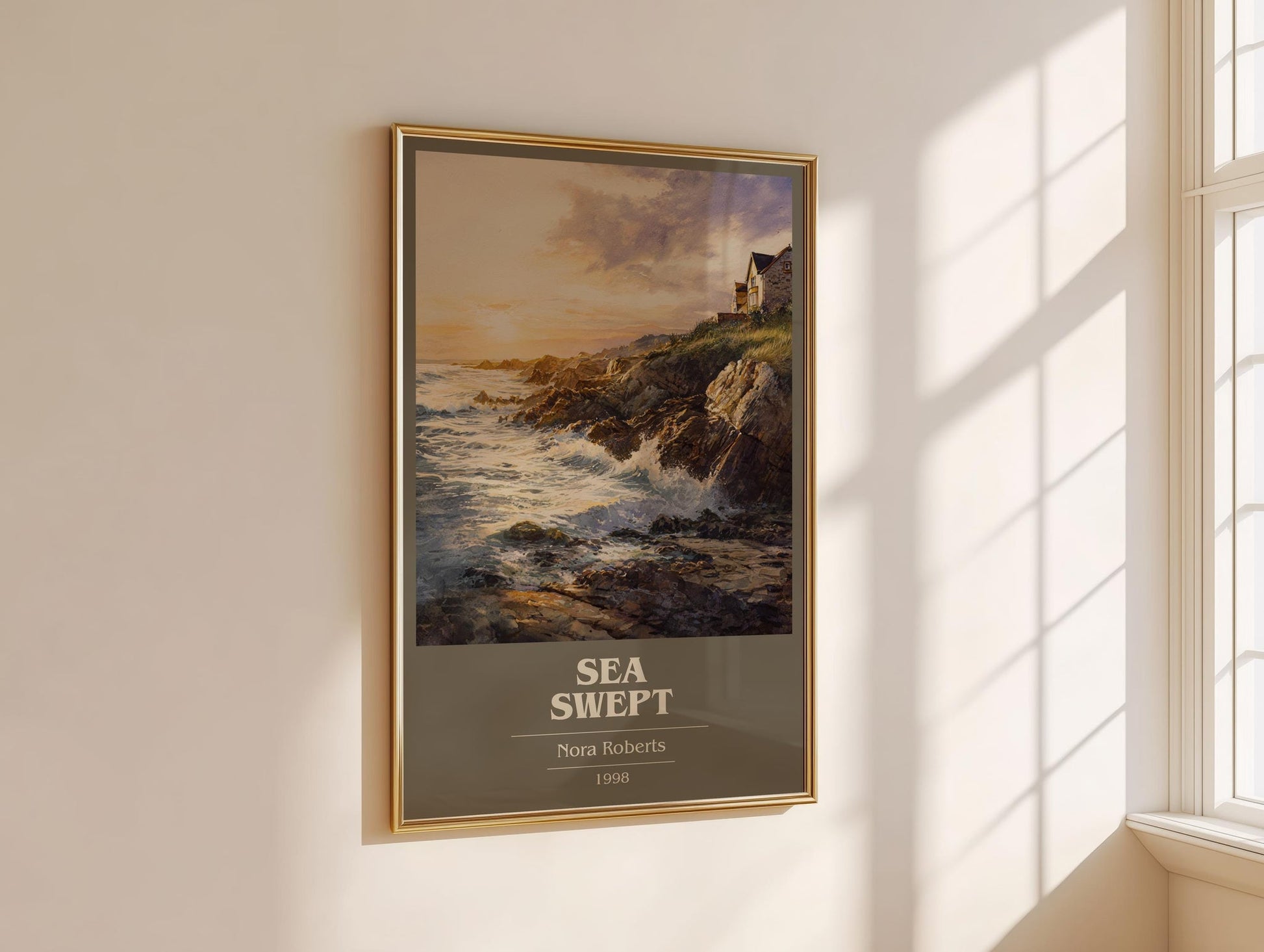 Sea Swept book cover book poster framed on wall – romance wall art