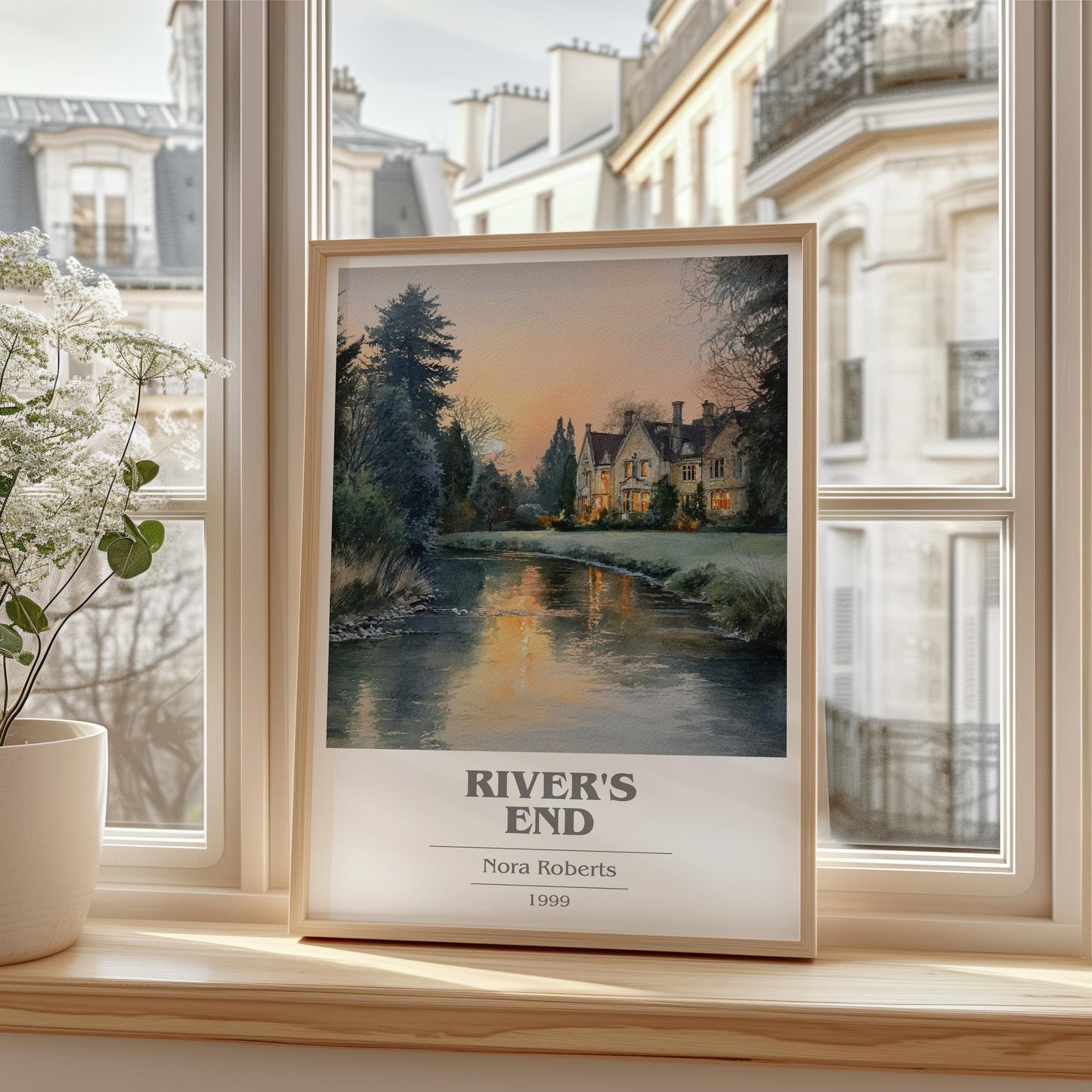River's End book cover poster colour and style options – Nora Roberts book art