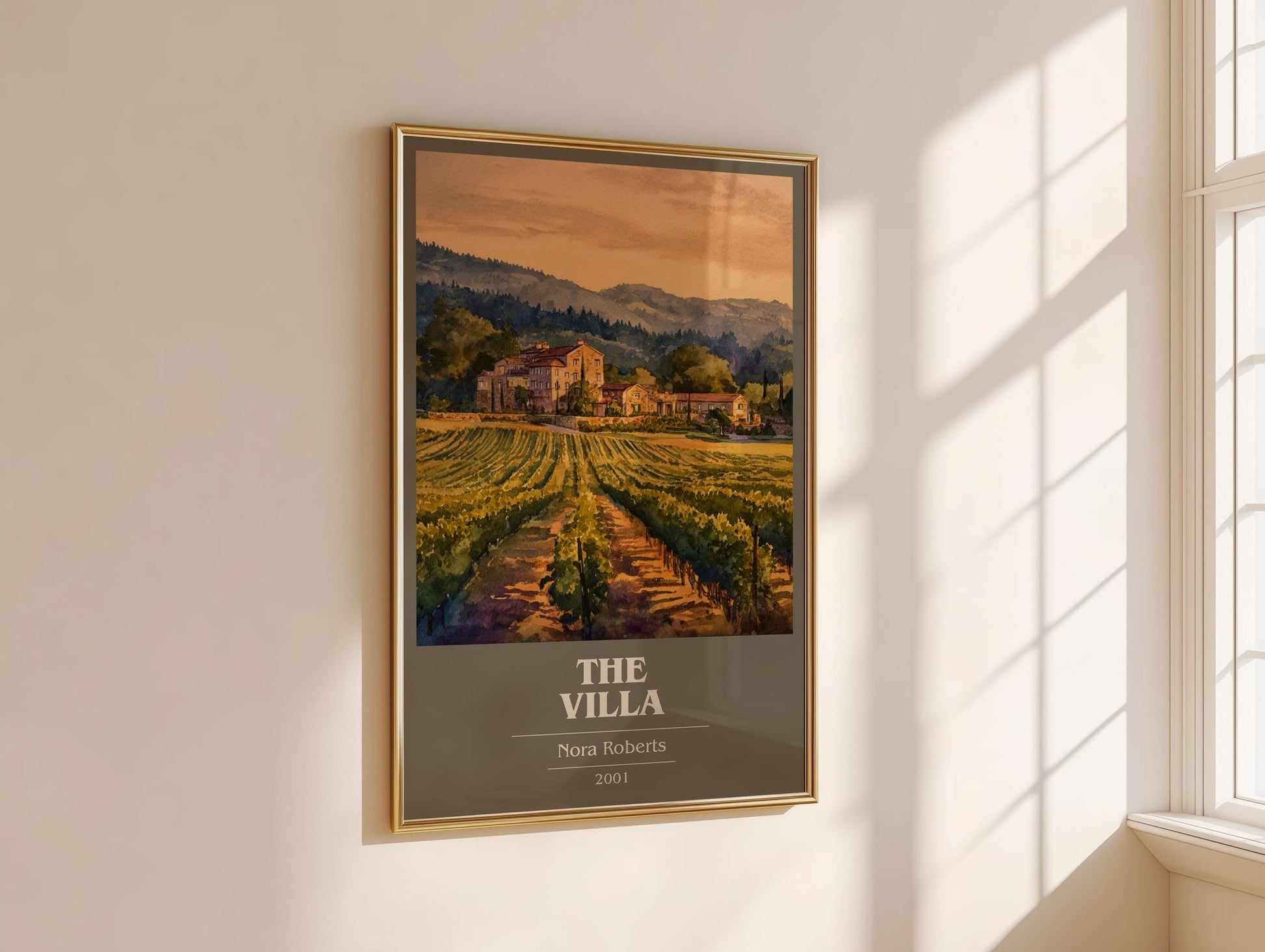 The Villa book cover book poster framed on wall – romance wall art