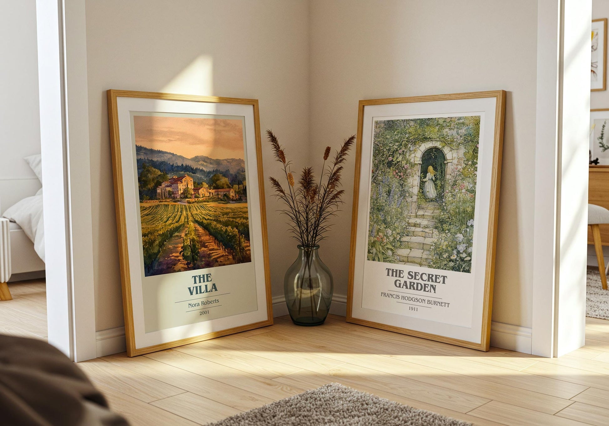 The Villa book cover poster paired in gallery wall – literary art prints