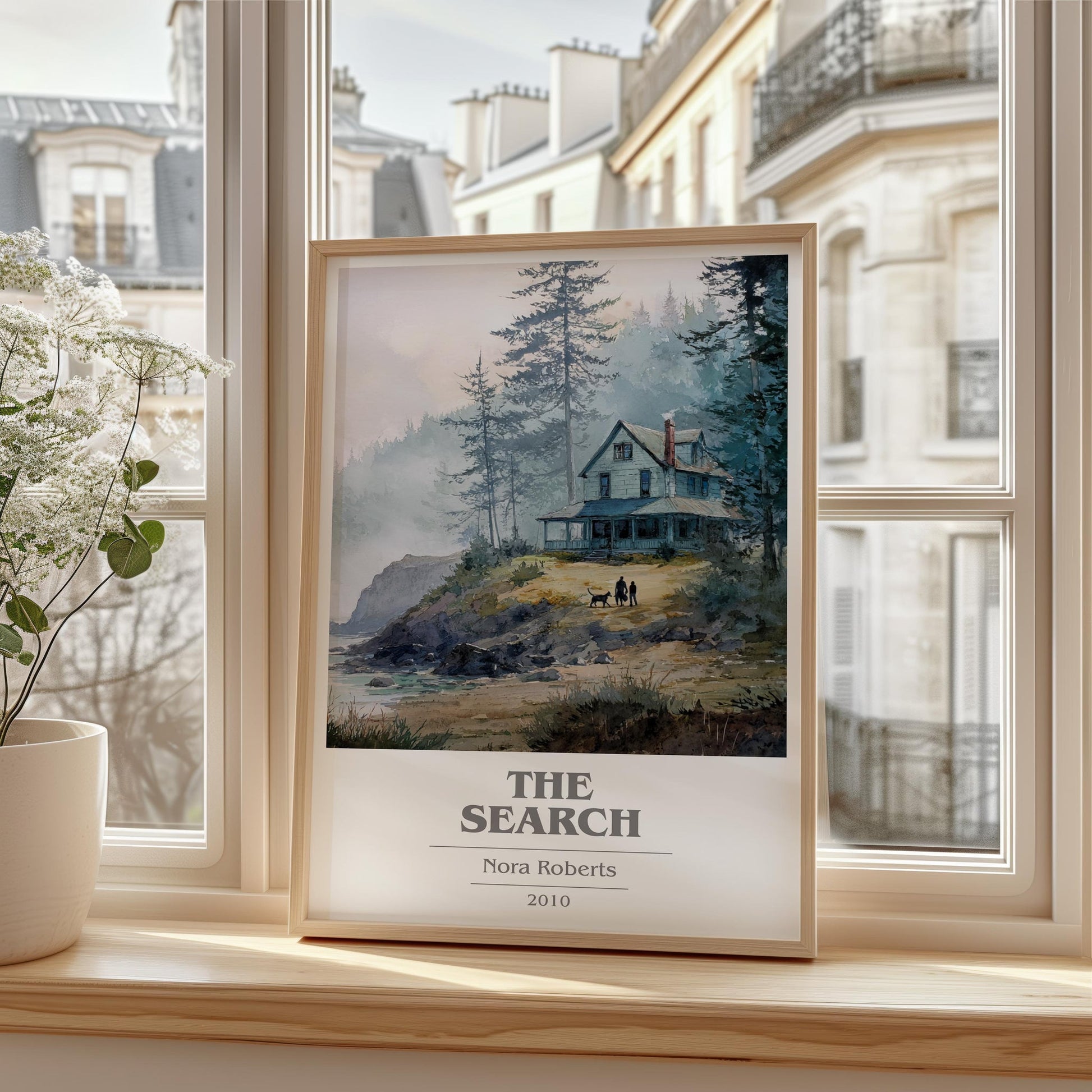 The Search book cover poster colour and style options – Nora Roberts book art