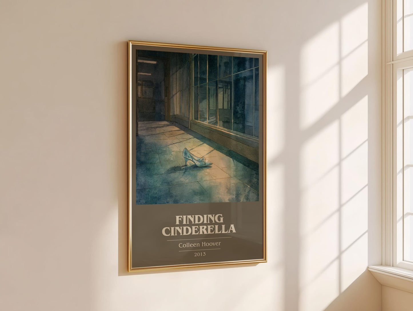 Finding Cinderella book cover book poster framed on wall – romance wall art