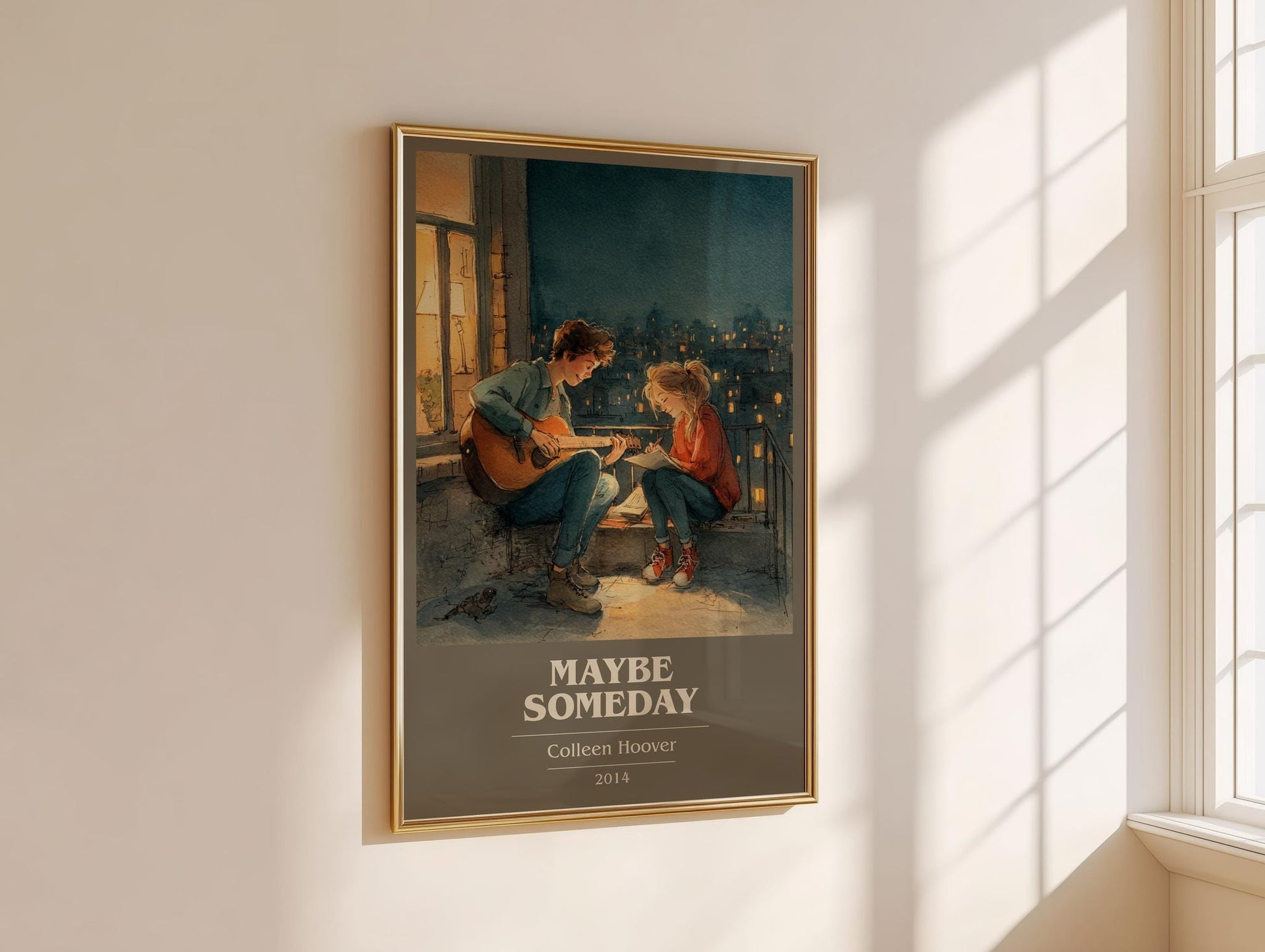 Maybe Someday book cover book poster framed on wall – romance wall art