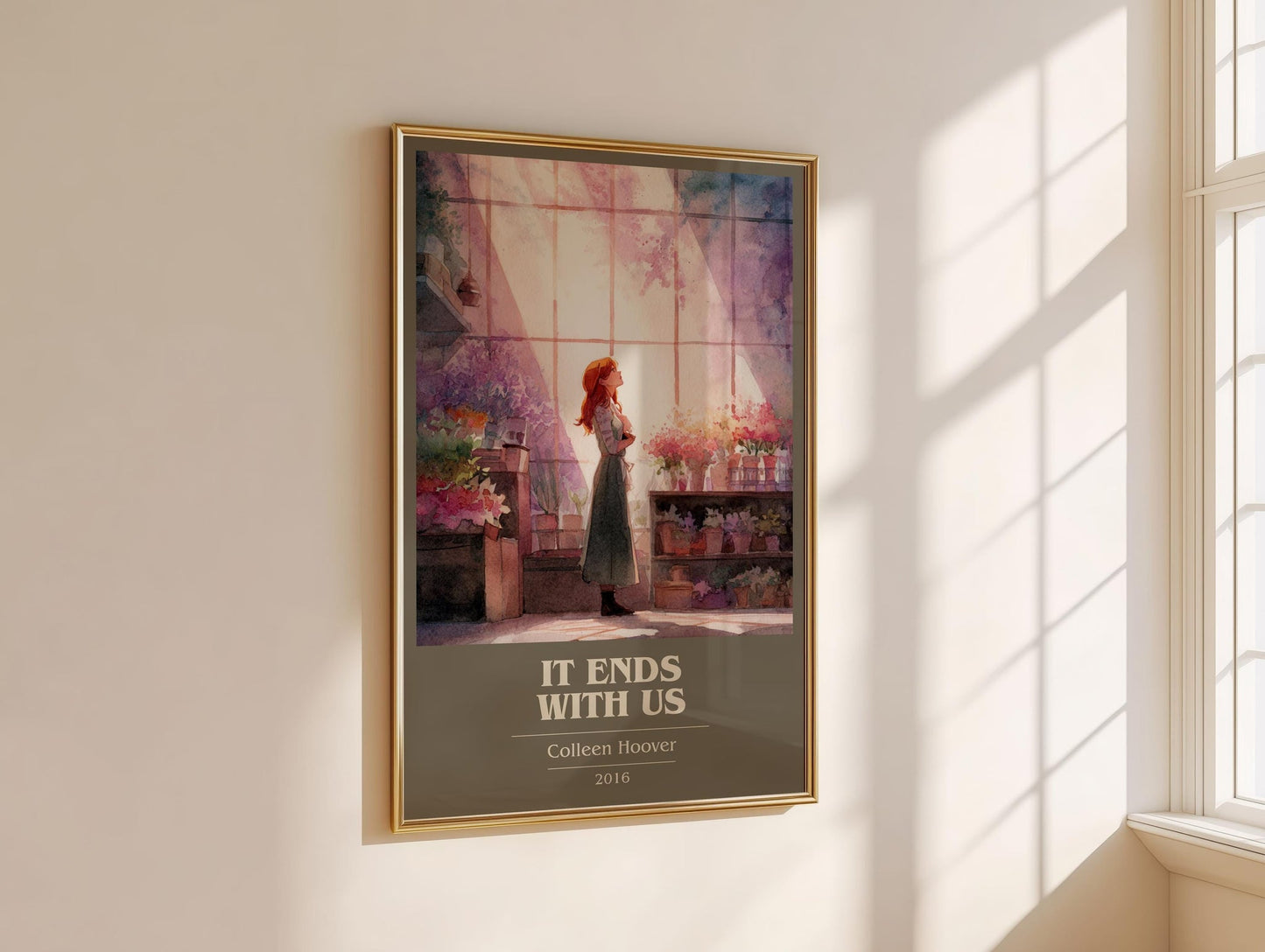It Ends with Us book cover book poster framed on wall – thriller wall art