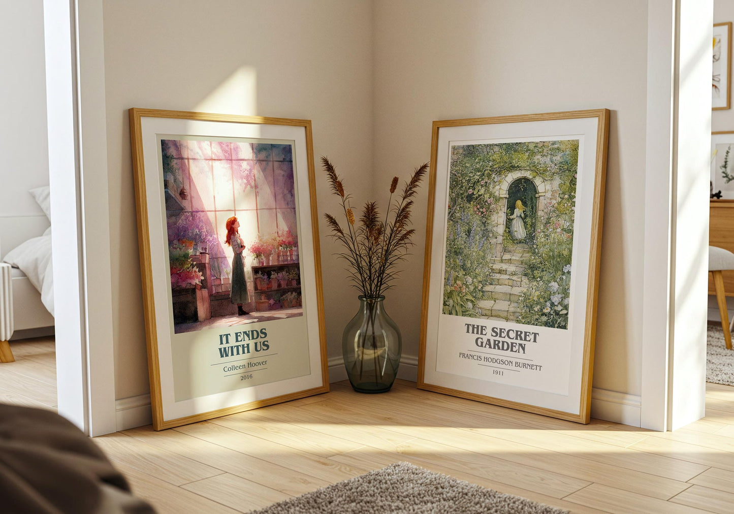 It Ends with Us book cover poster paired in gallery wall – literary art prints
