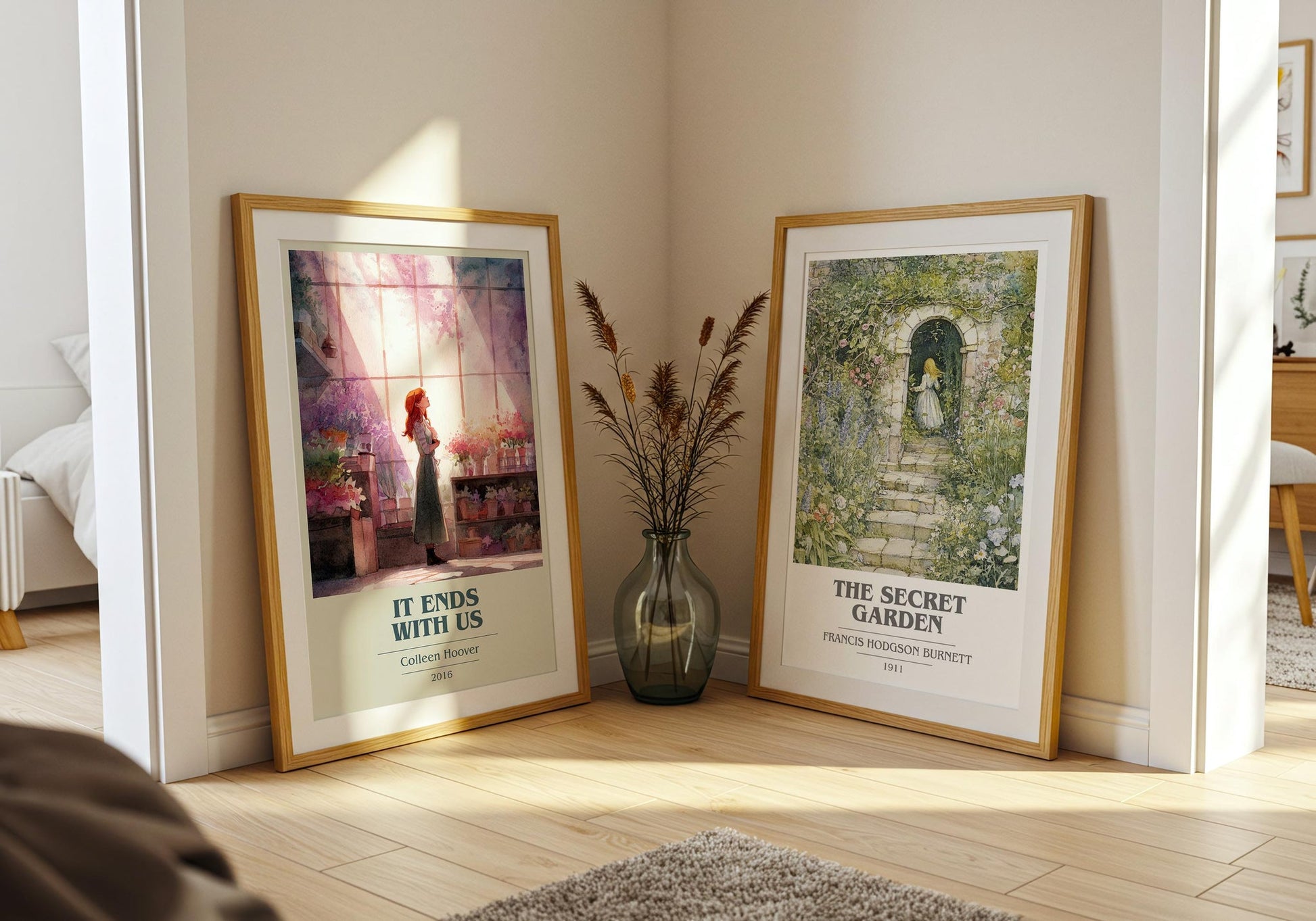 It Ends with Us book cover poster paired in gallery wall – literary art prints