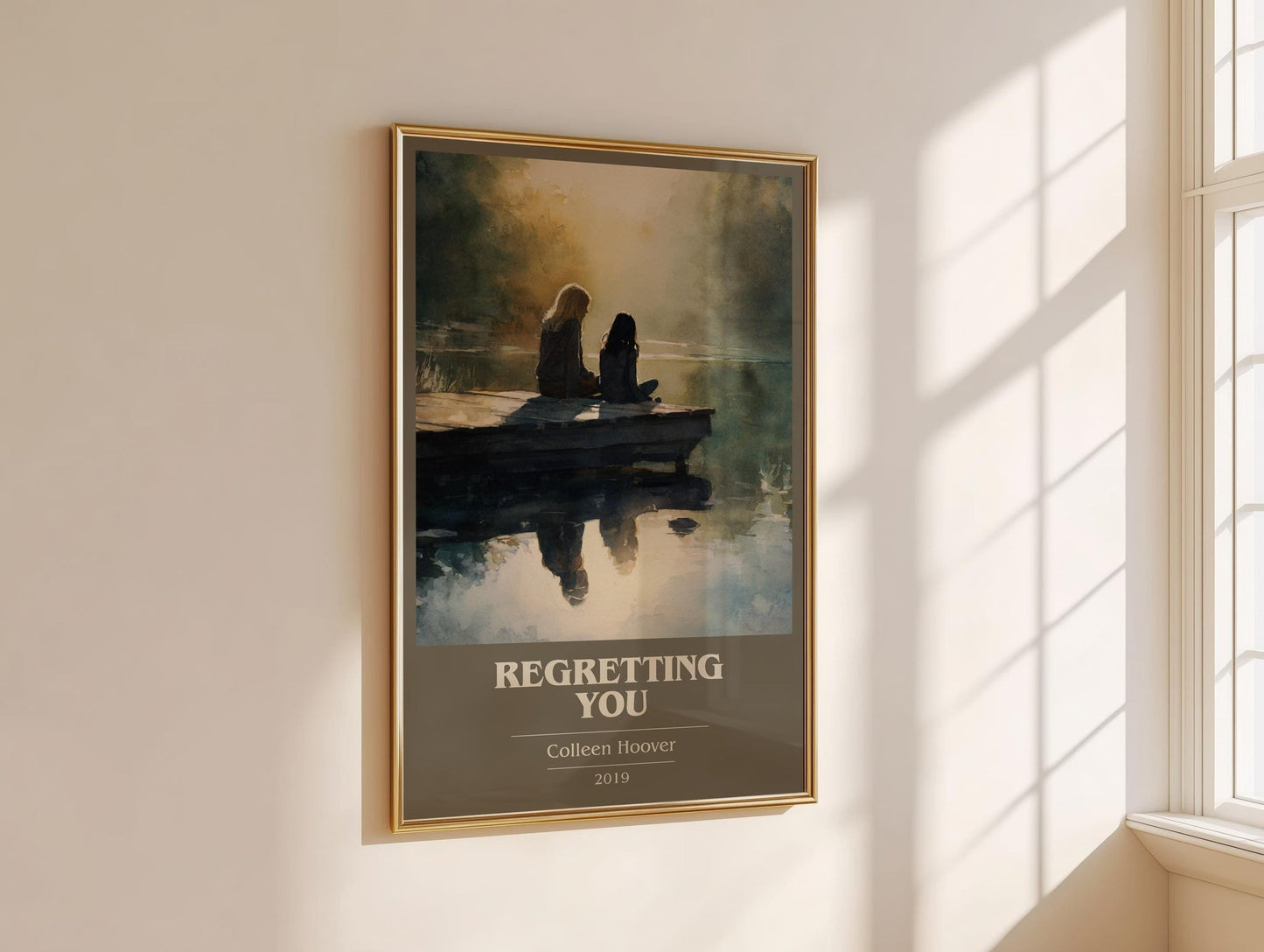 Regretting You book cover book poster framed on wall – romance wall art