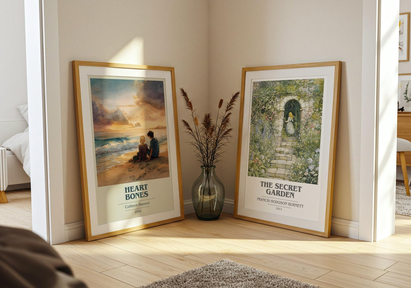 Heart Bones book cover print on bookshelf – Colleen Hoover fan gift