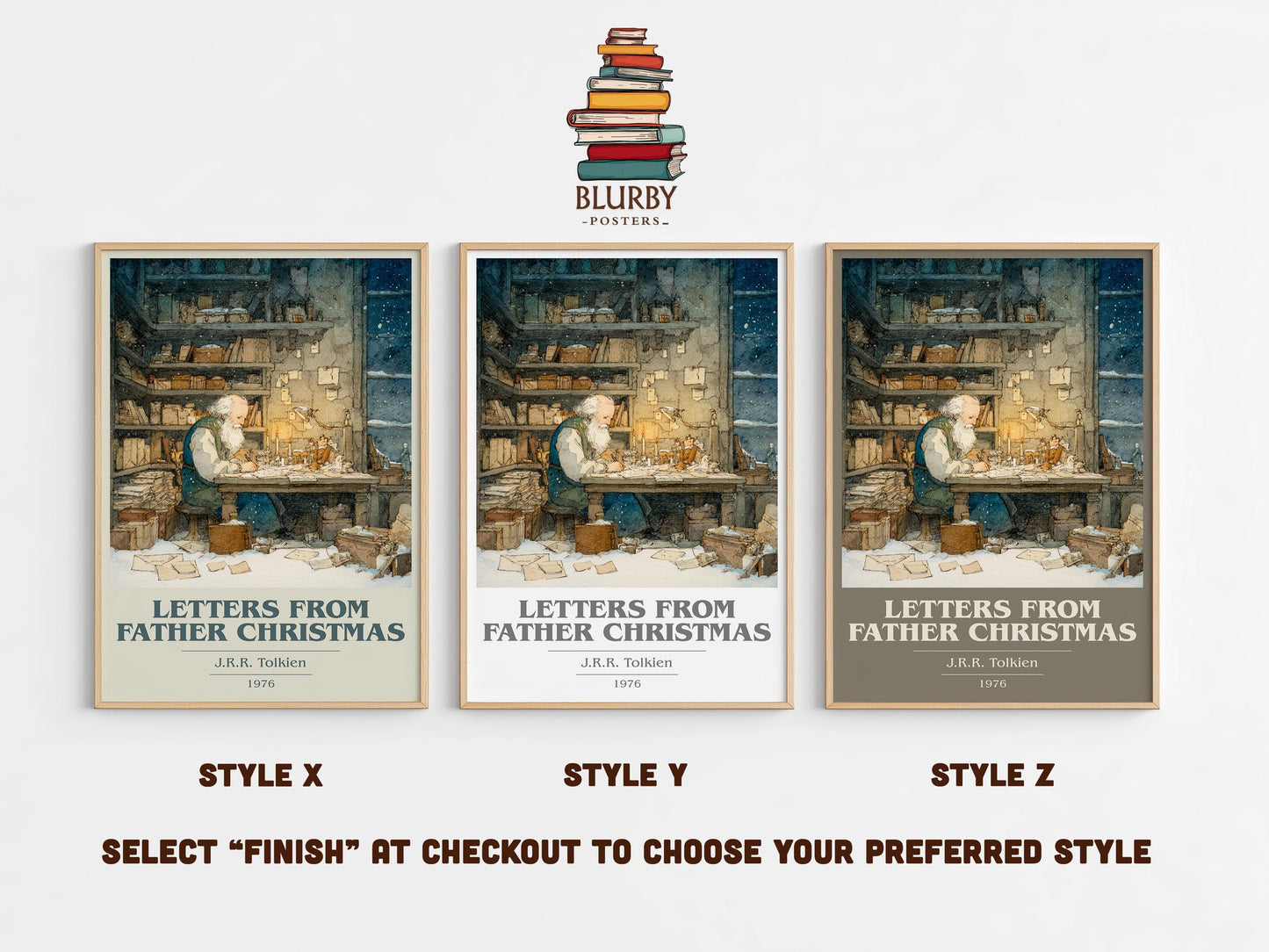 Letters From Father Christmas by J.R.R. Tolkien | Book Poster | Literary Art Gift For Book Lover | Novel Inspired Wall Art | Free Delivery