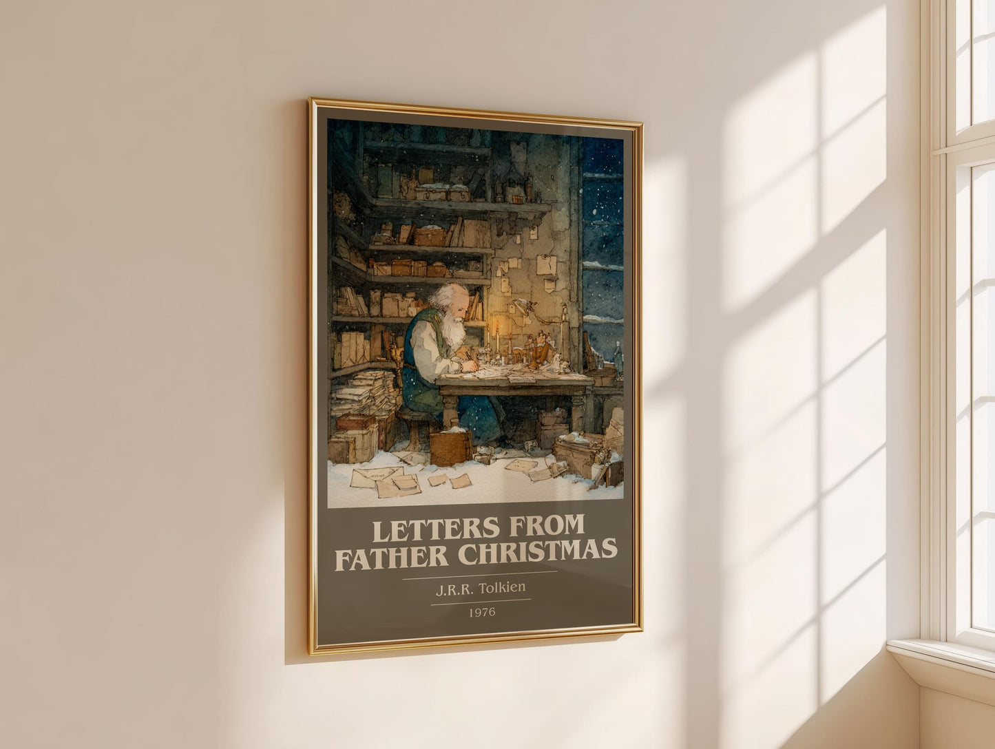 Letters From Father Christmas by J.R.R. Tolkien | Book Poster | Literary Art Gift For Book Lover | Novel Inspired Wall Art | Free Delivery