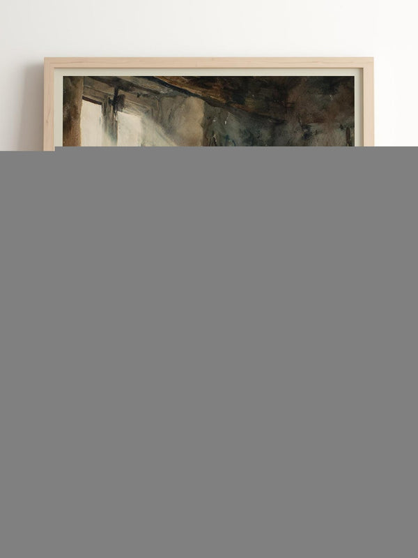 A Christmas Memory book cover print in frame leaning in hallway – literary fiction wall art