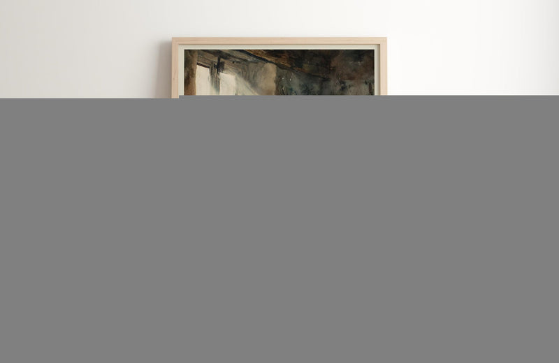 A Christmas Memory book cover print in frame leaning in hallway – literary fiction wall art