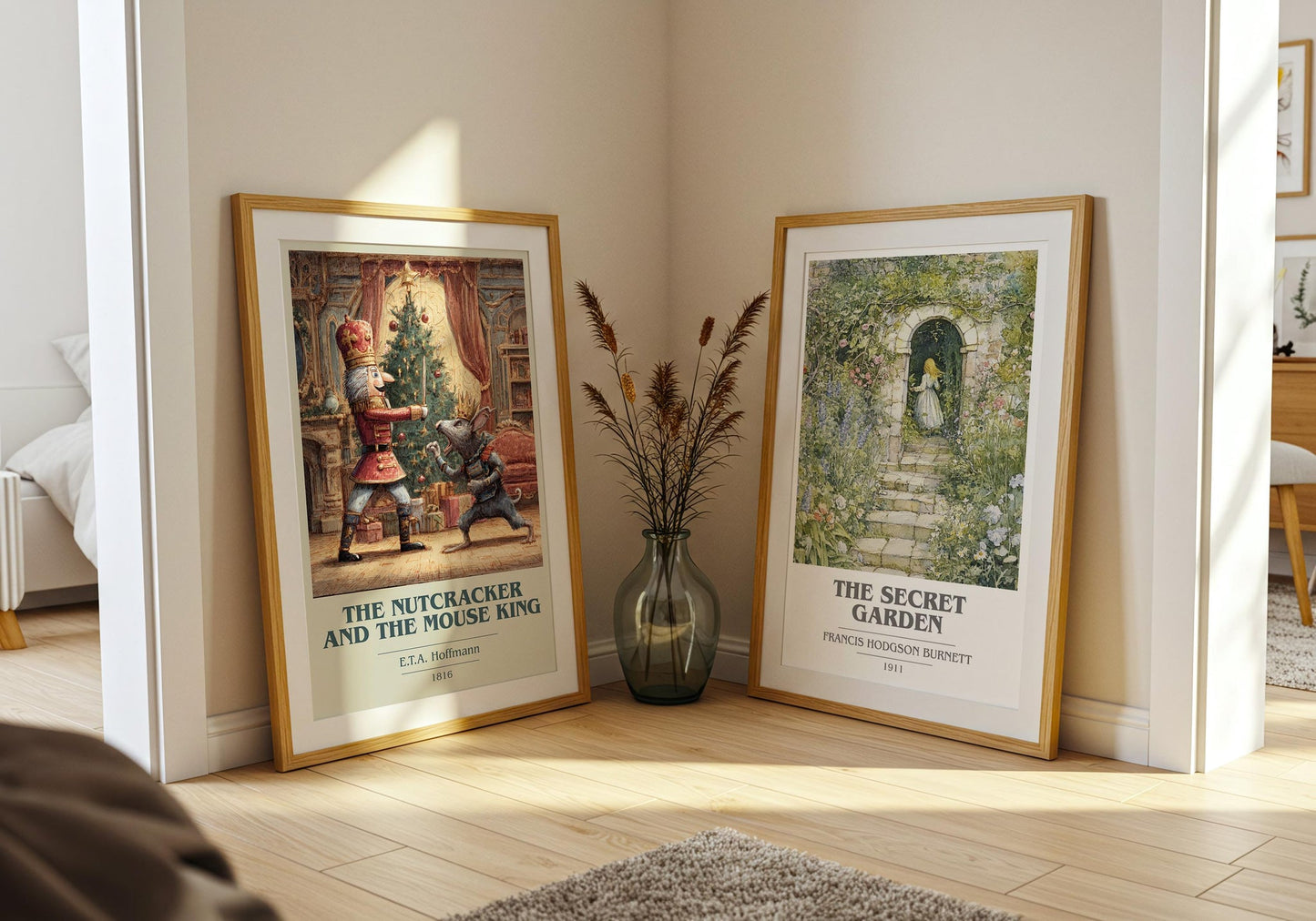 Nutcracker and the Mouse King book cover print on bookshelf – E. T. A. Hoffmann fan gift