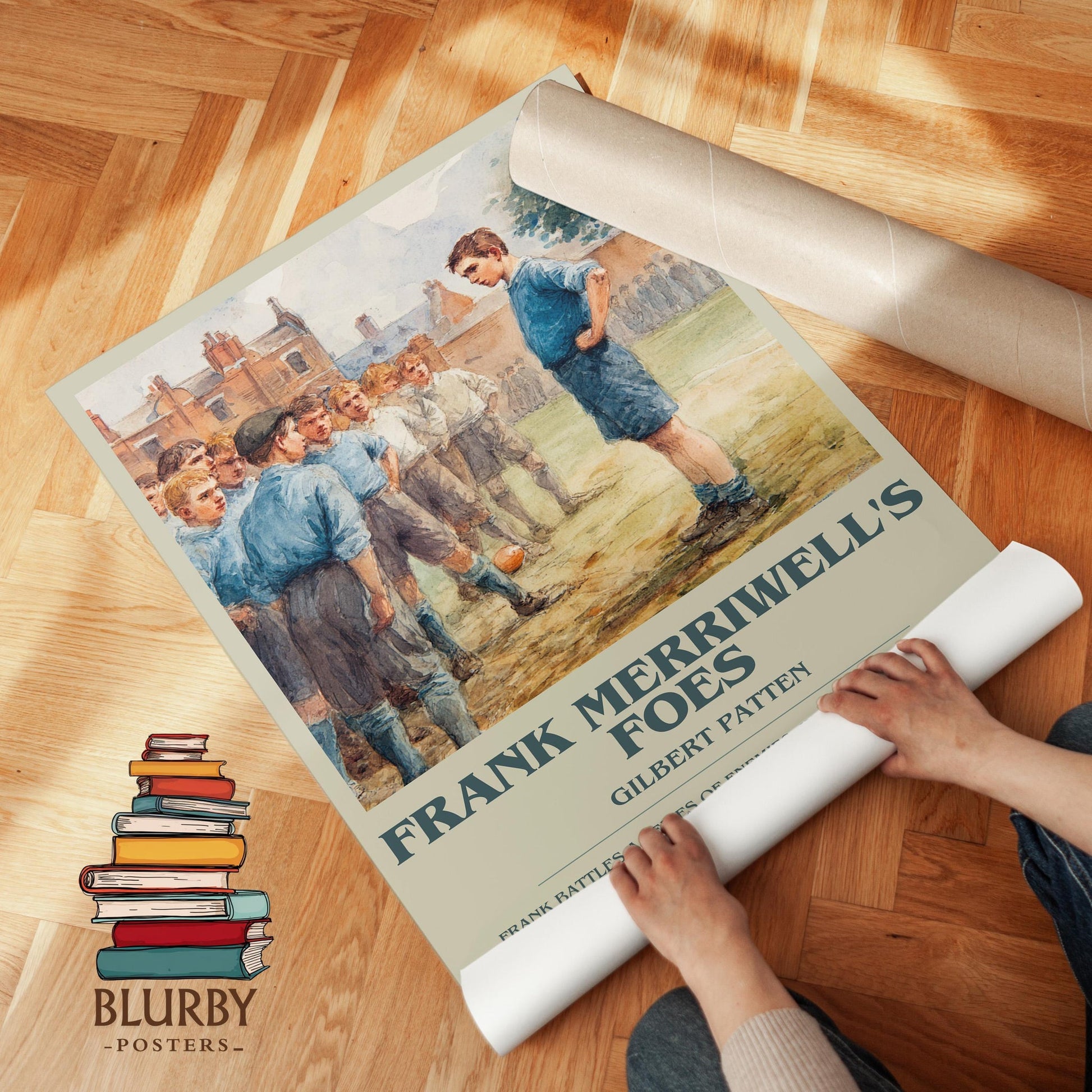 Frank Merriwell's Foes book poster packaging – museum-quality print rolled in protective tube