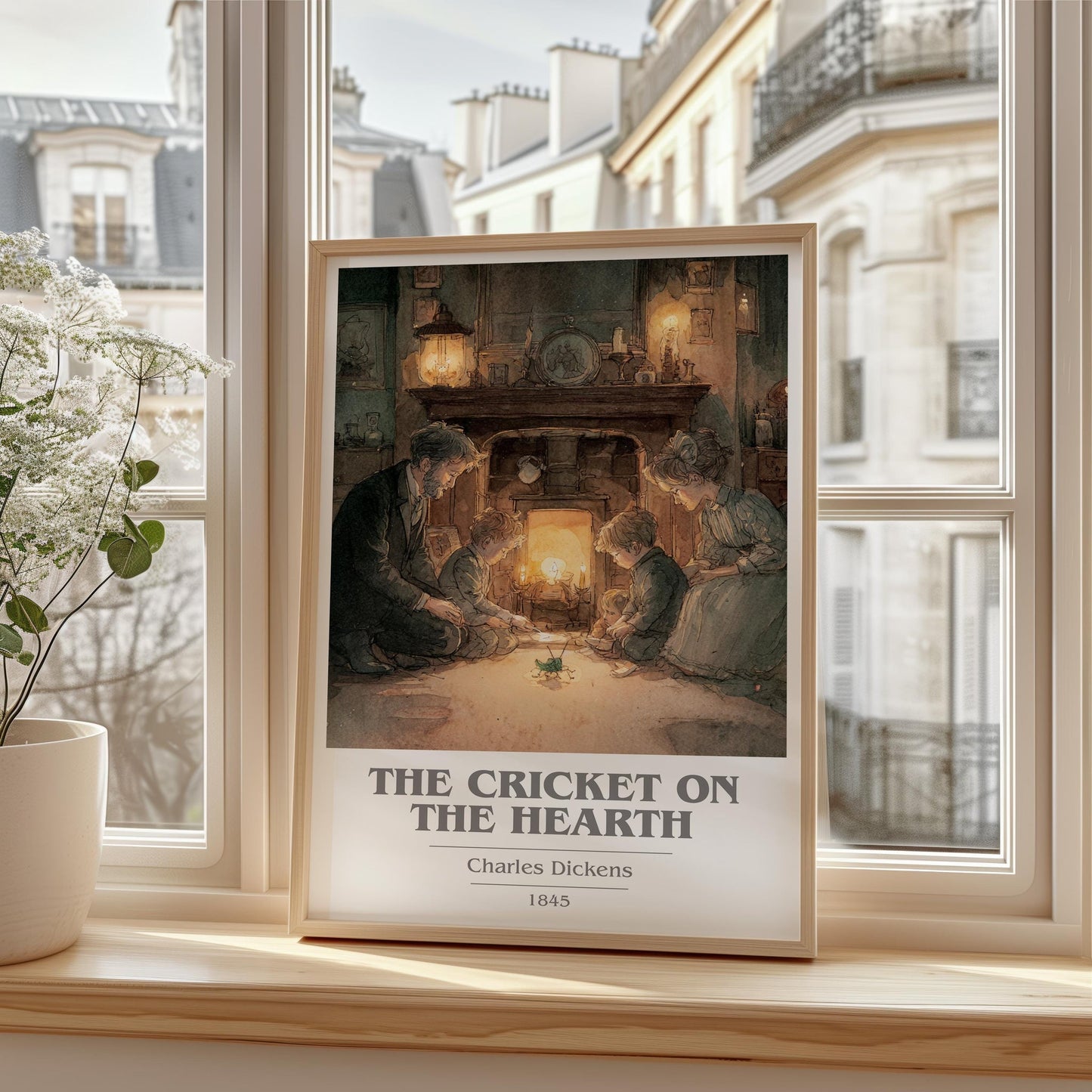 The Cricket On The Hearth book cover book poster framed on wall – classic literature wall art
