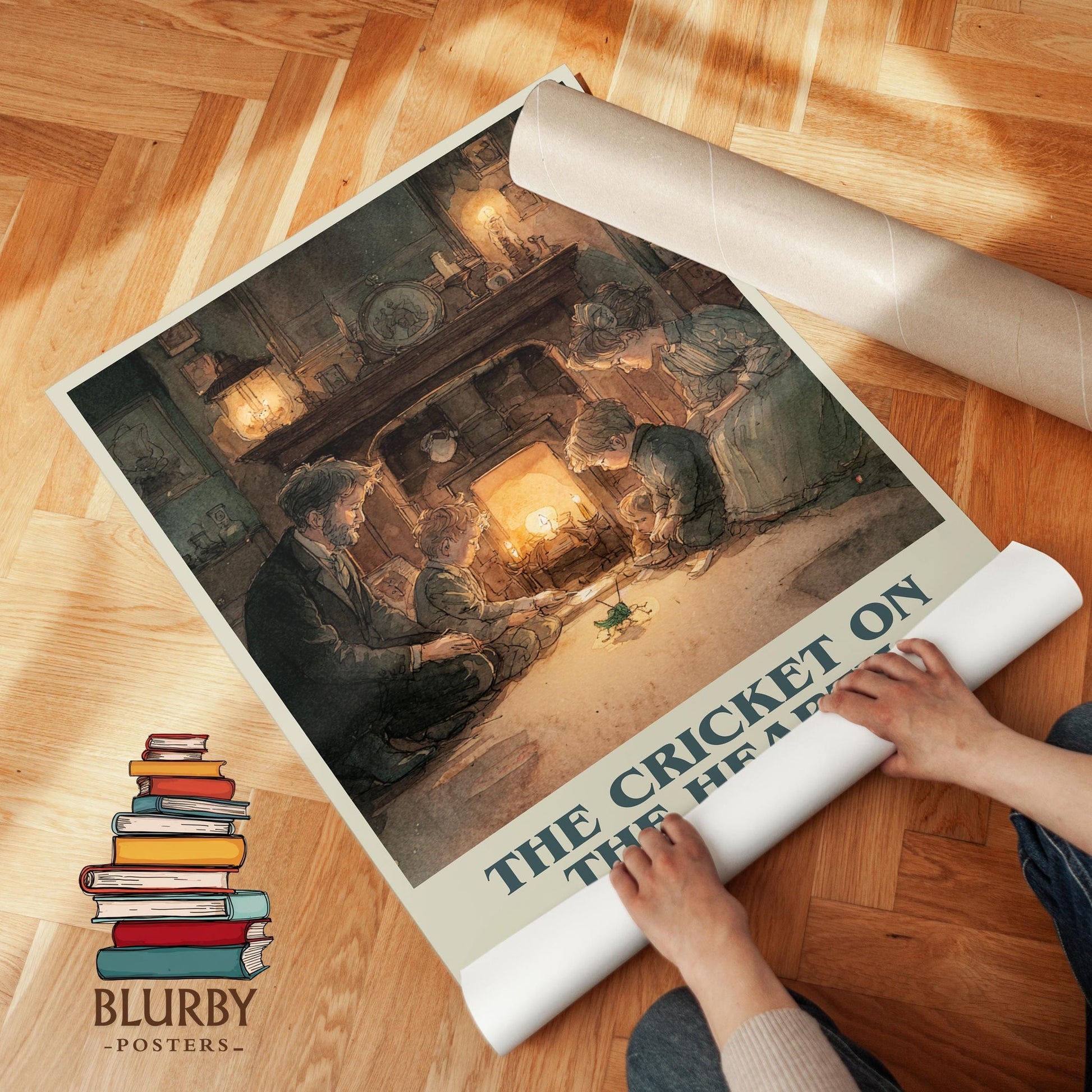 The Cricket On The Hearth book cover literary print detail – Charles Dickens book art