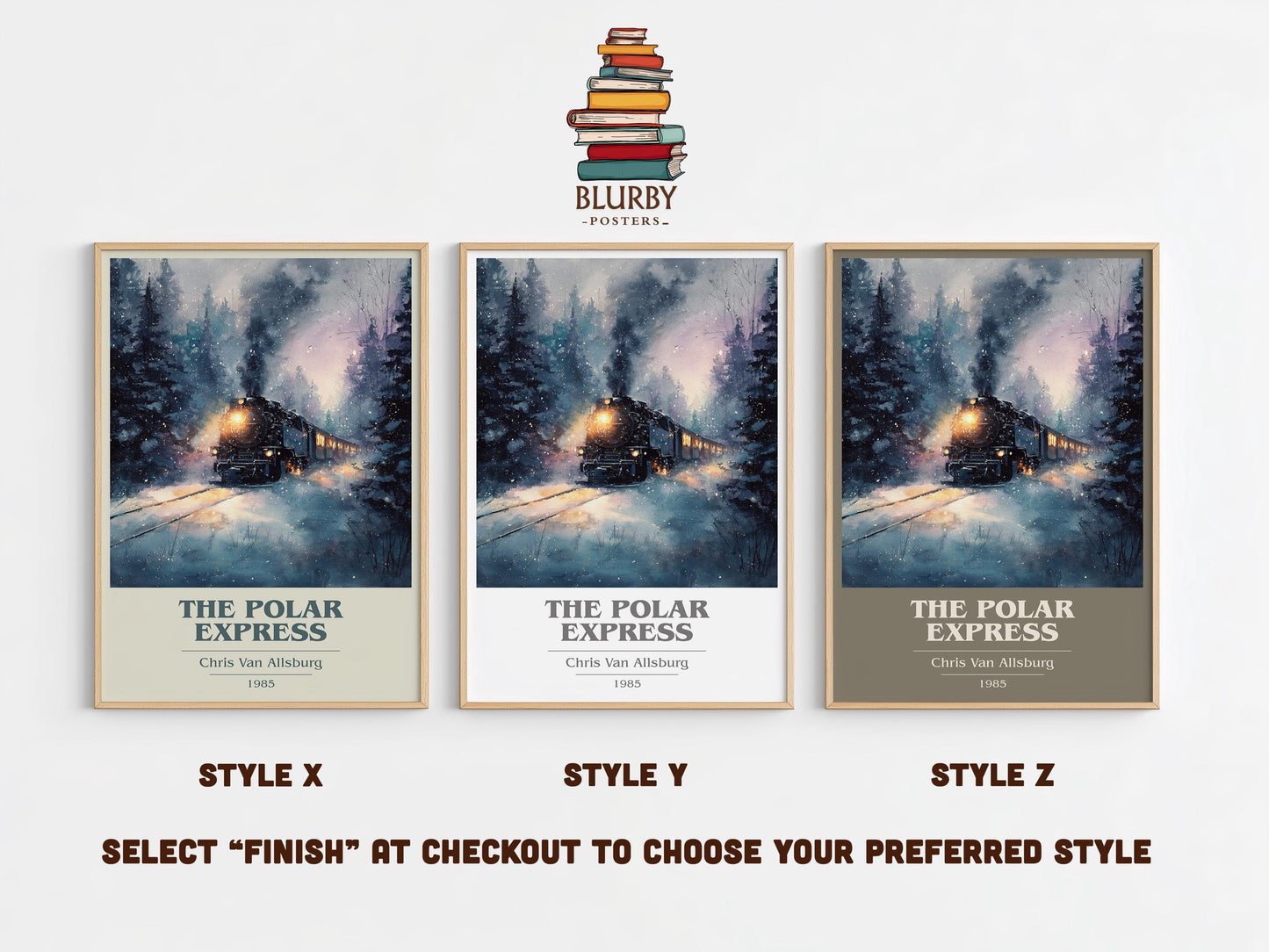 The Polar Express by Chris Van Allsburg | Book Poster | Literary Art Gift For Book Lover | Novel Inspired Wall Art