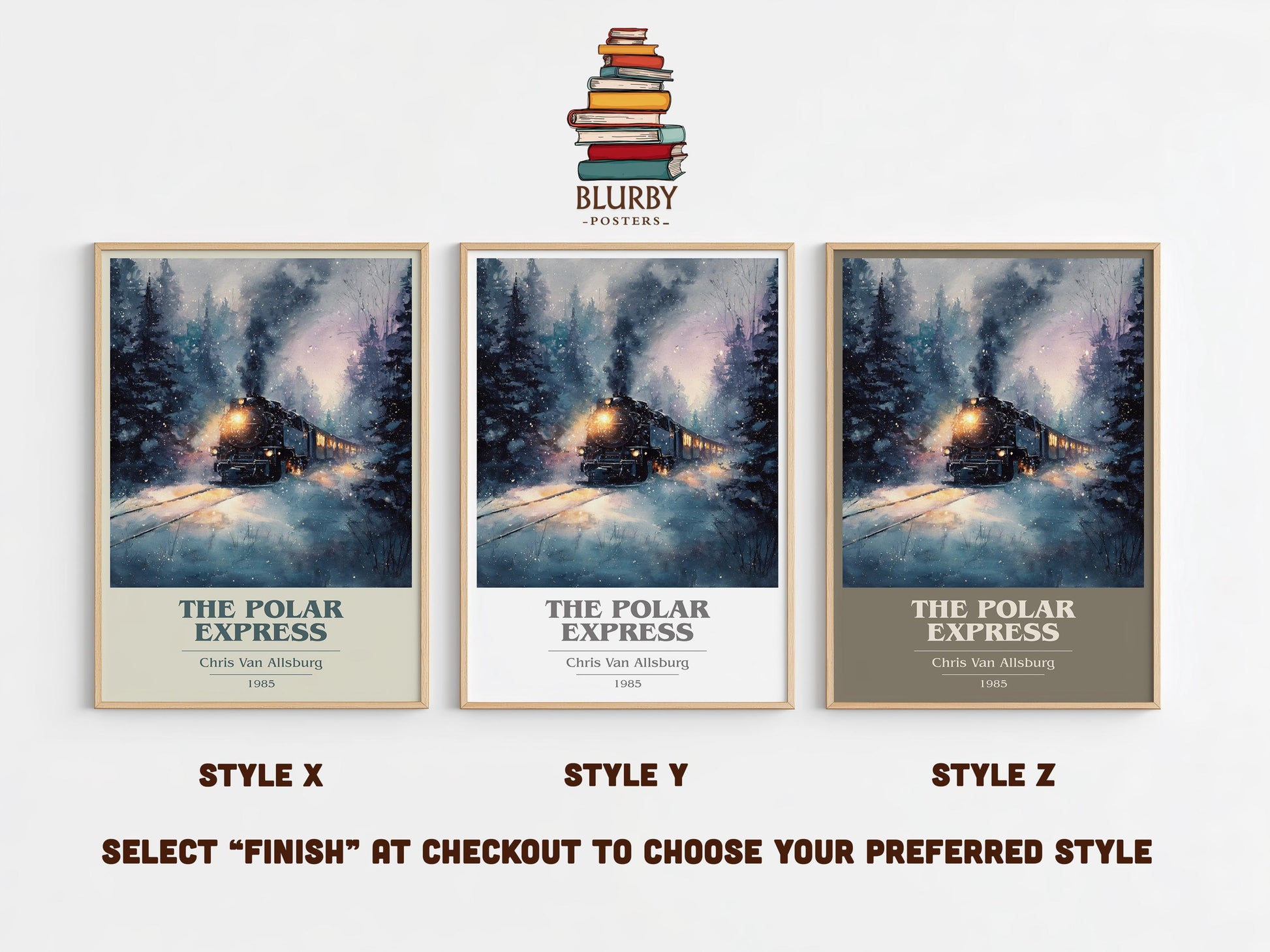The Polar Express by Chris Van Allsburg | Book Poster | Literary Art Gift For Book Lover | Novel Inspired Wall Art