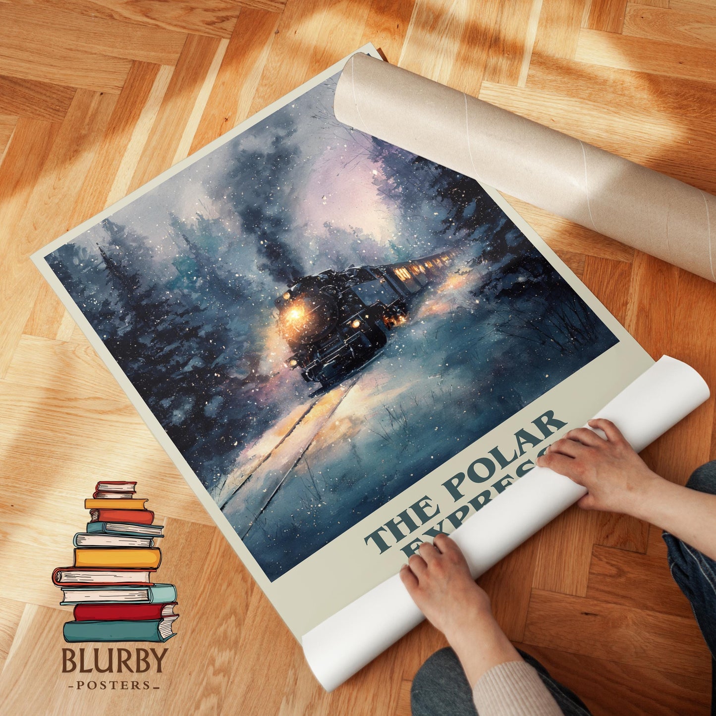 The Polar Express by Chris Van Allsburg | Book Poster | Literary Art Gift For Book Lover | Novel Inspired Wall Art