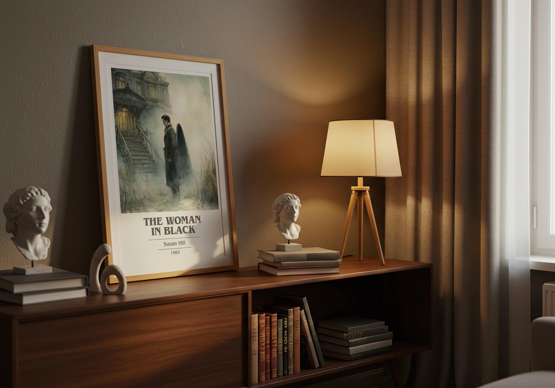 The Woman in Black by Susan Hill | Book Poster | Literary Art Gift For Book Lover | Novel Inspired Wall Art