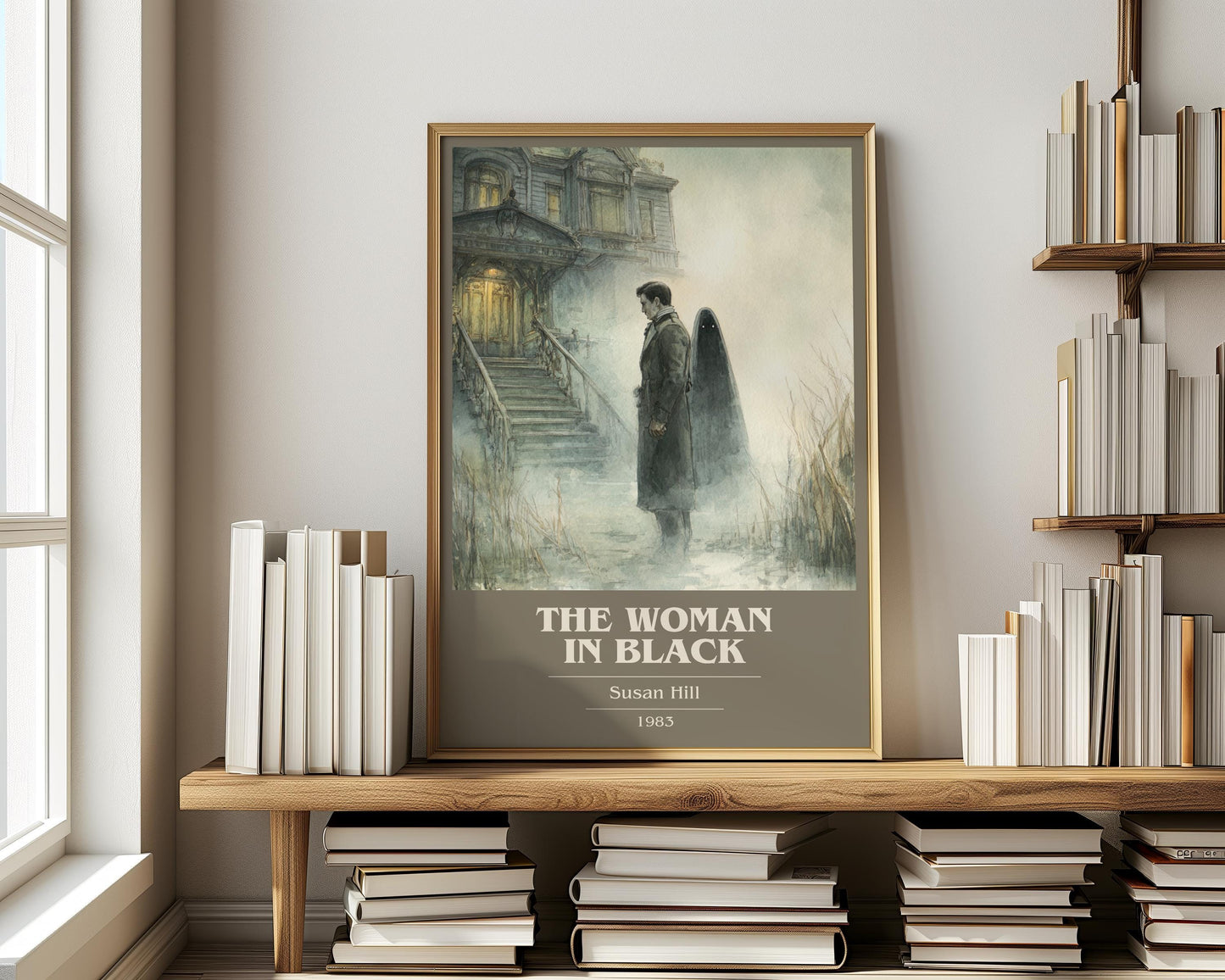 The Woman in Black by Susan Hill | Book Poster | Literary Art Gift For Book Lover | Novel Inspired Wall Art