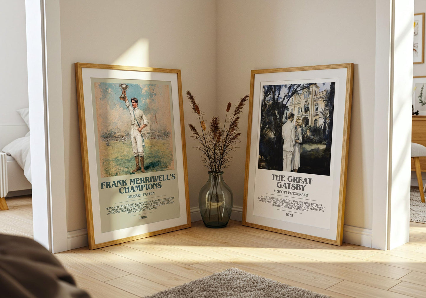 Frank Merriwell's Champions bookish poster paired in gallery wall – literary art prints